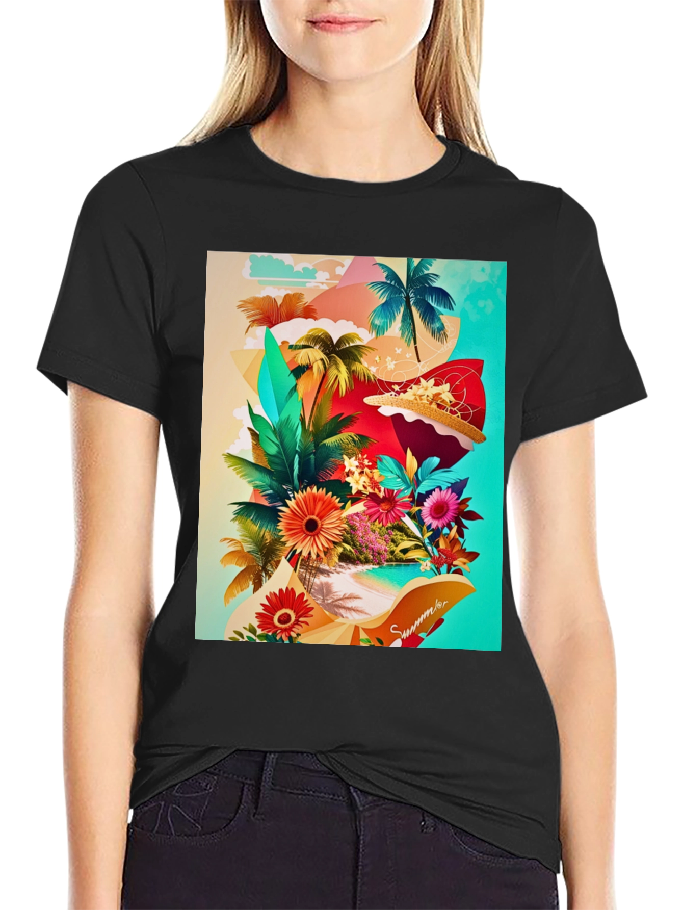 Tropical Summer Graphic T-Shirt