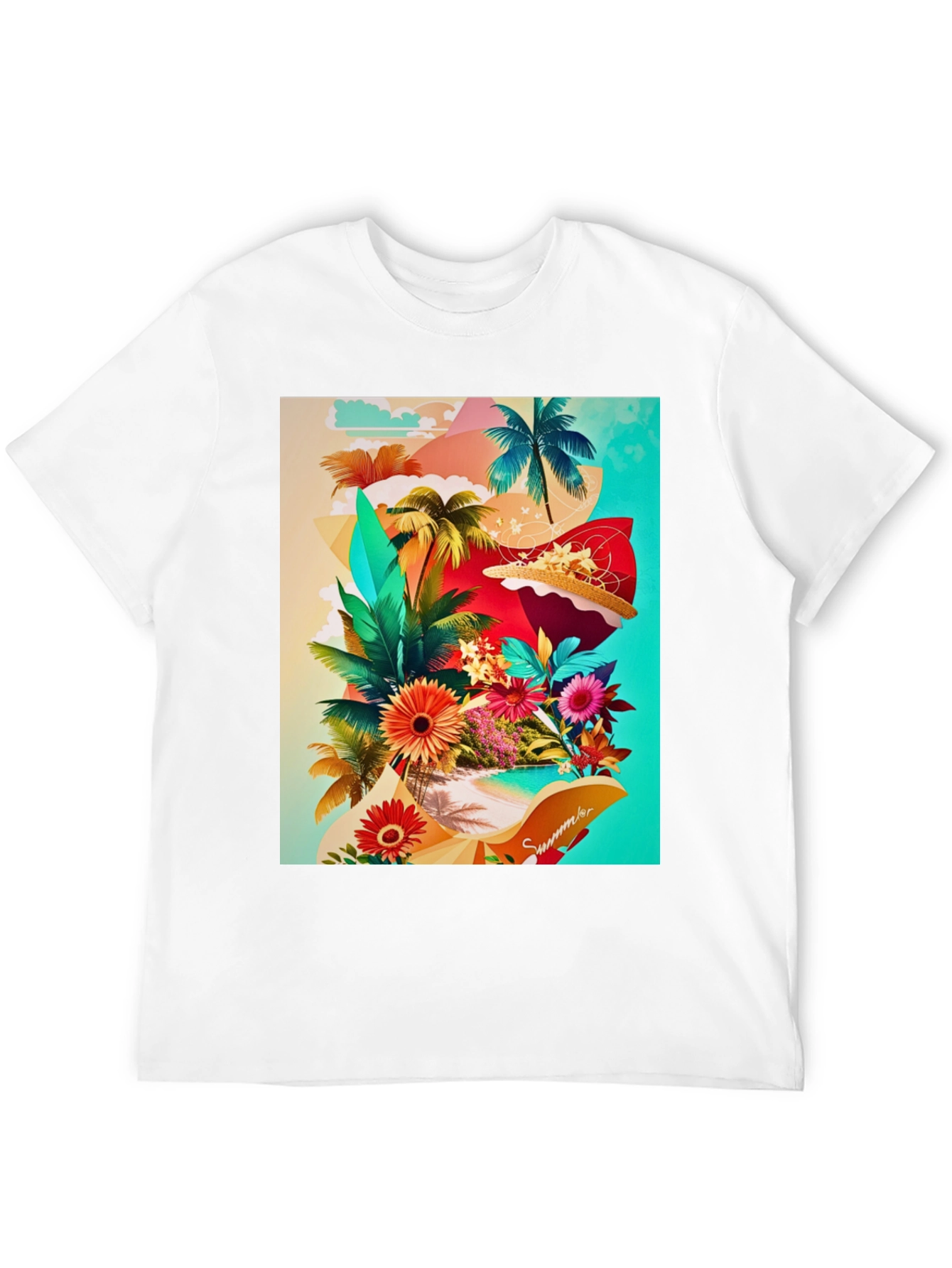 Tropical Summer Graphic T-Shirt