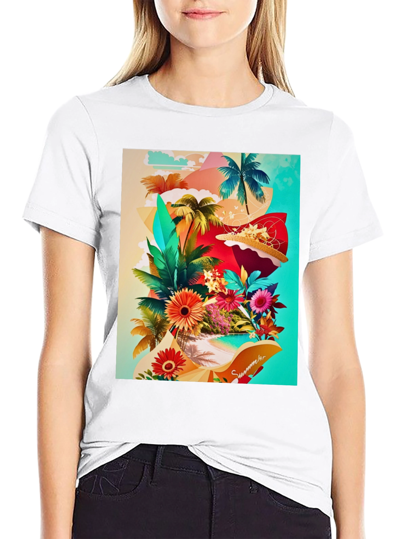 Tropical Summer Graphic T-Shirt