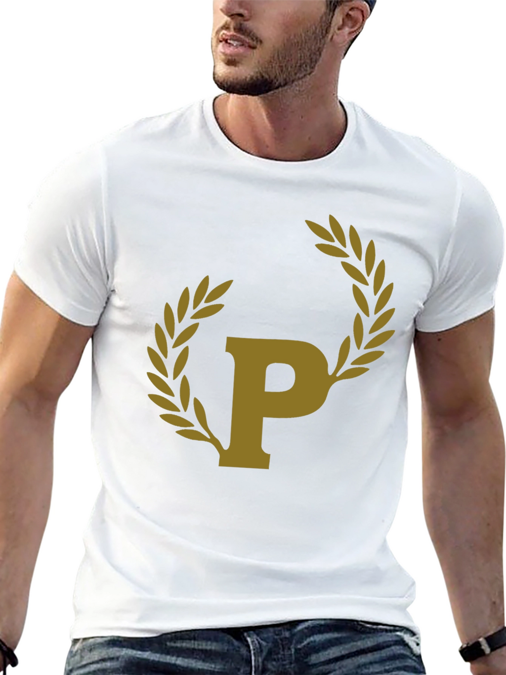 Black T-Shirt with Laurel P Design