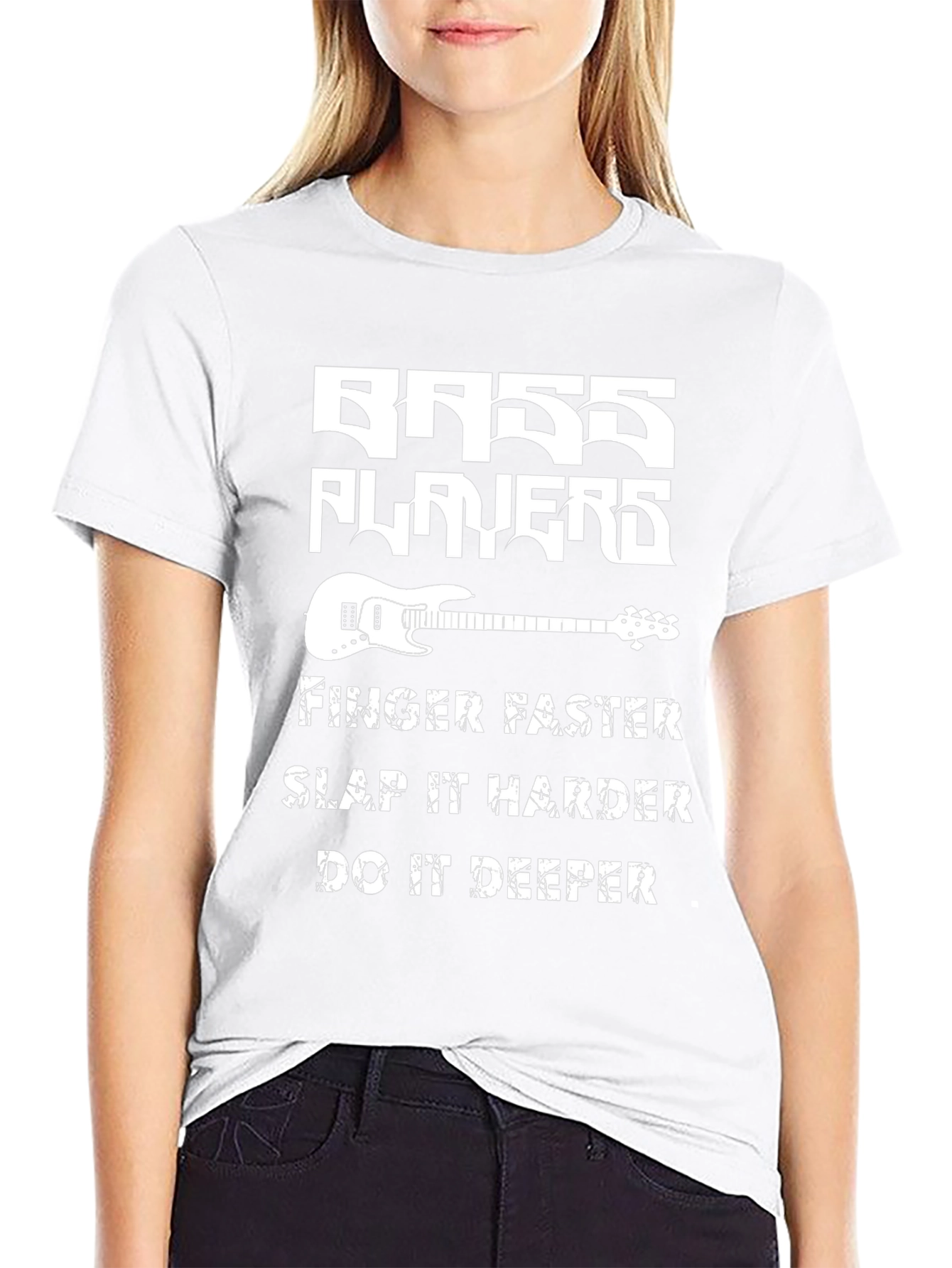Bass Players T-Shirt - Finger Faster Slap Harder