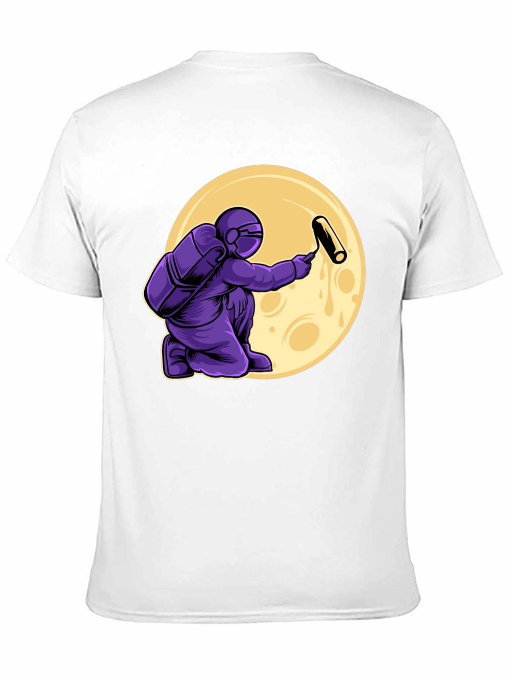 Astronaut Painting Moon T-Shirt - Graphic Tee