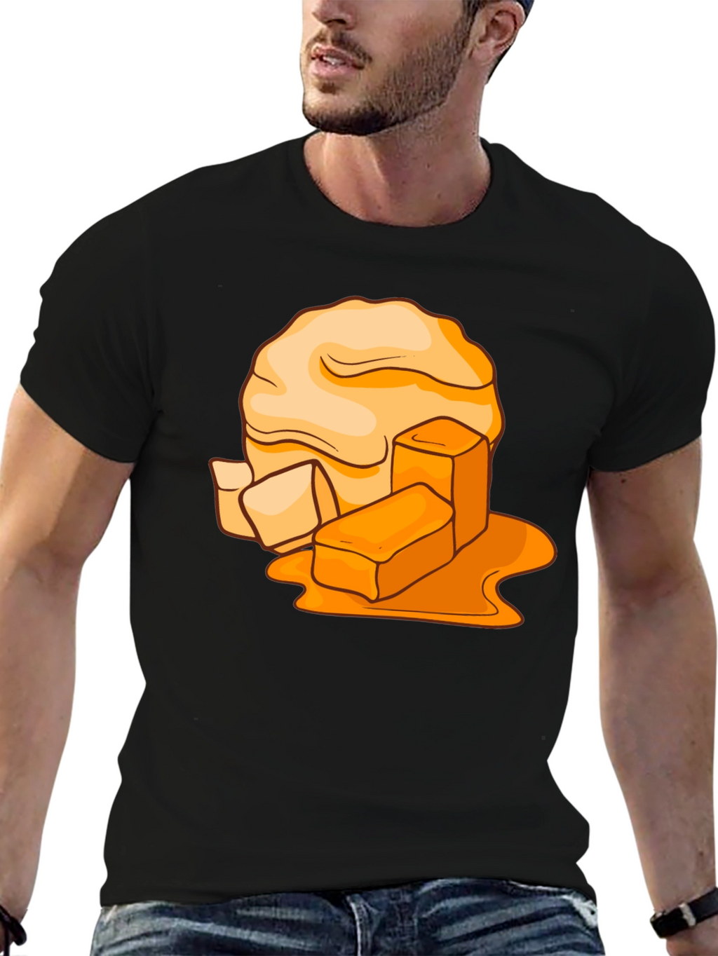 Caramel Candy Graphic Tee - Sweet Treat Design