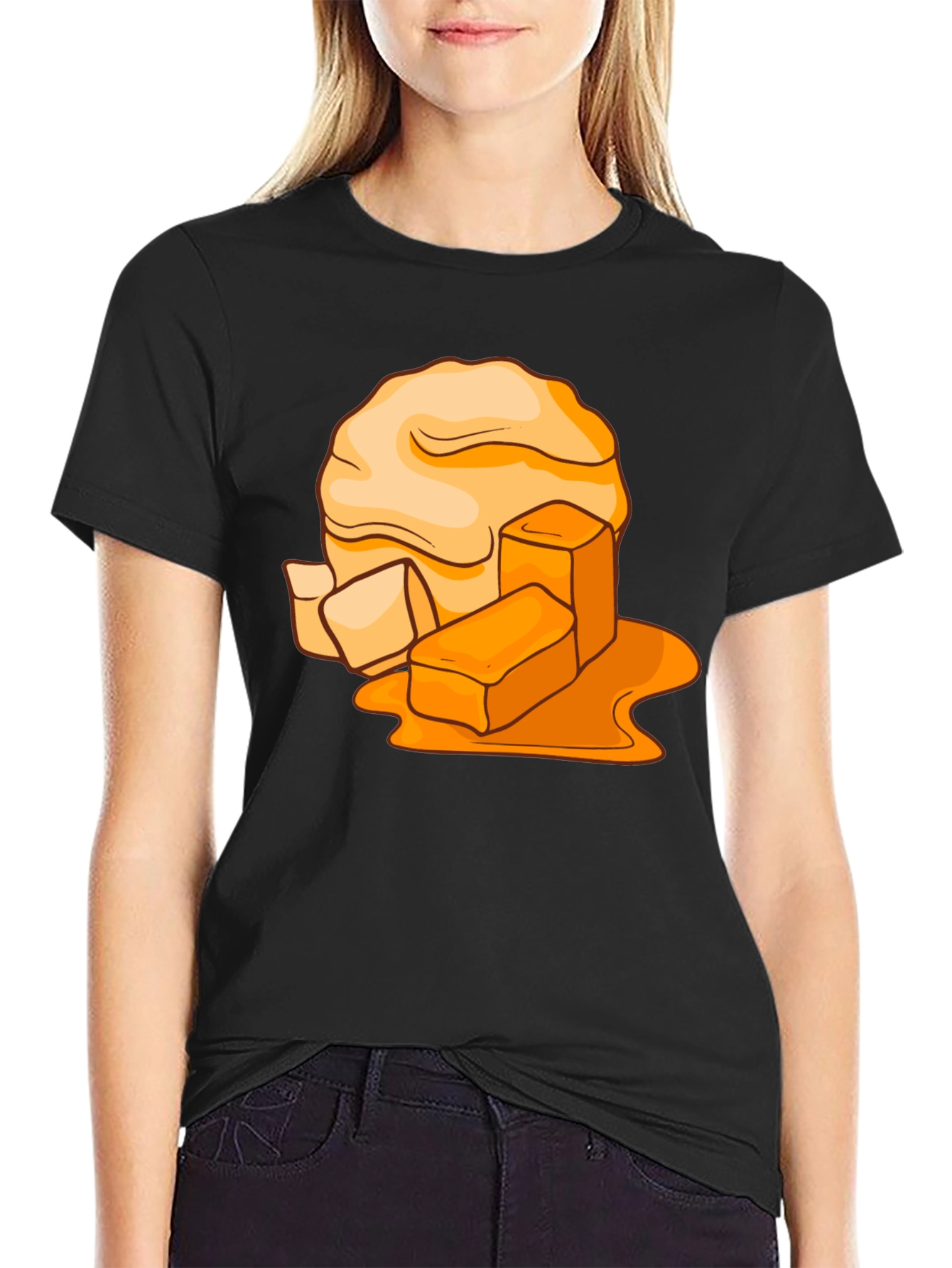 Caramel Candy Graphic Tee - Sweet Treat Design