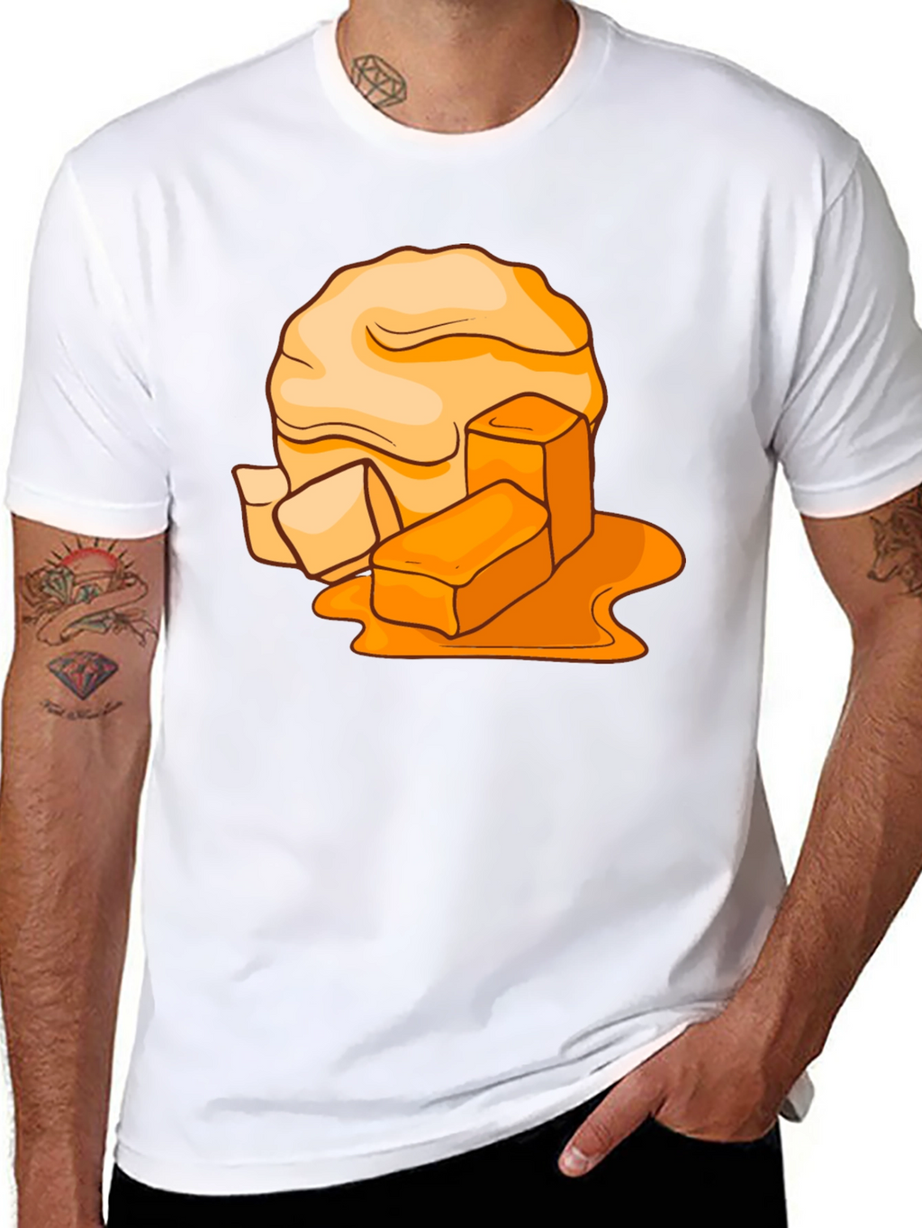 Caramel Candy Graphic Tee - Sweet Treat Design