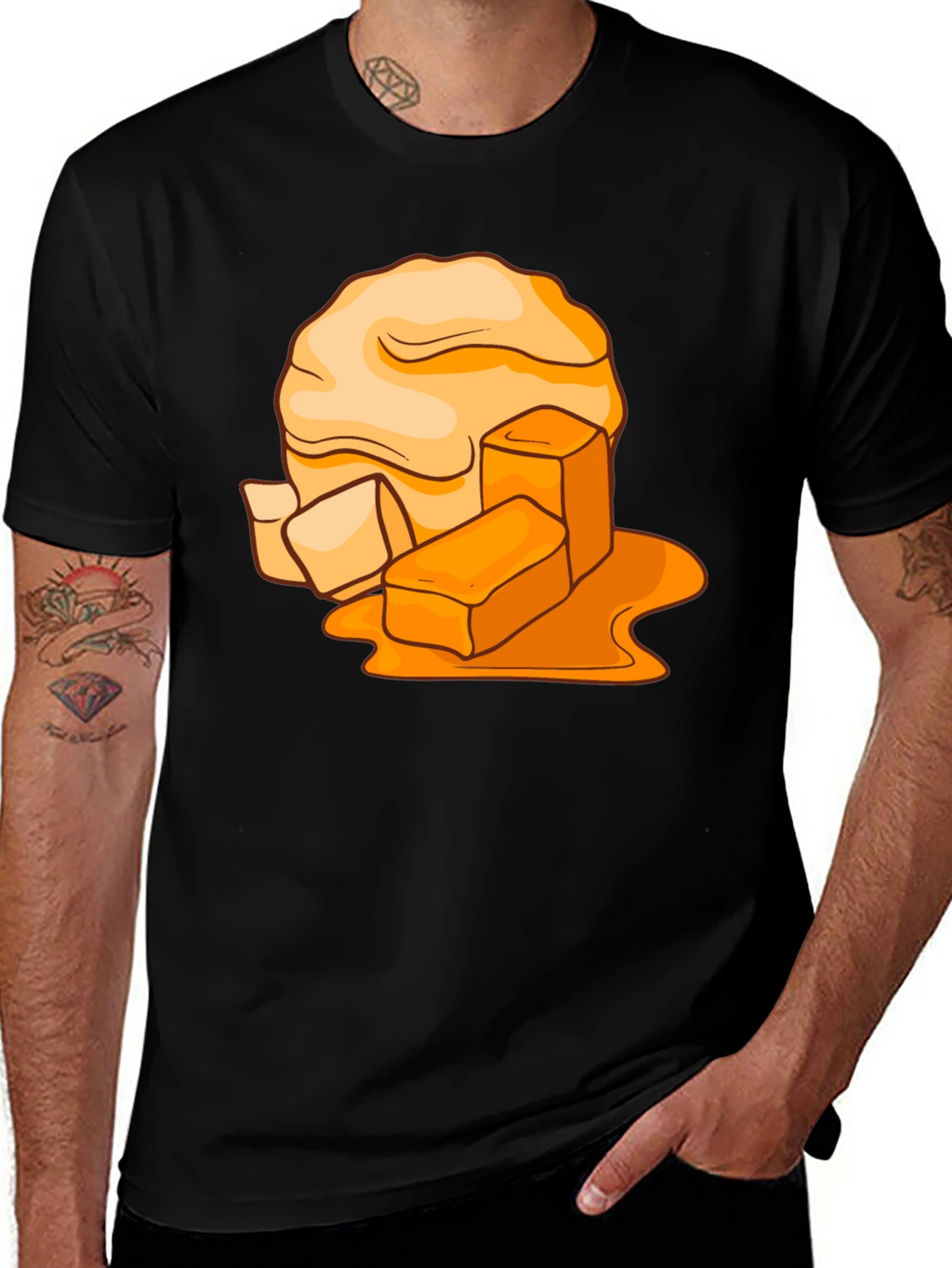 Caramel Candy Graphic Tee - Sweet Treat Design