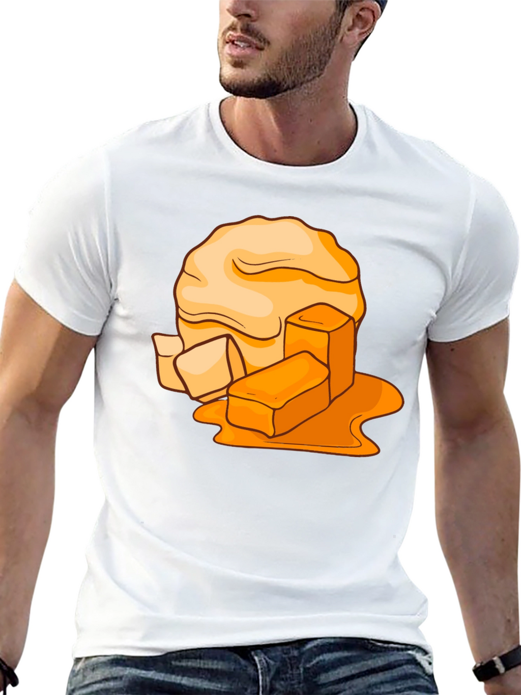 Caramel Candy Graphic Tee - Sweet Treat Design