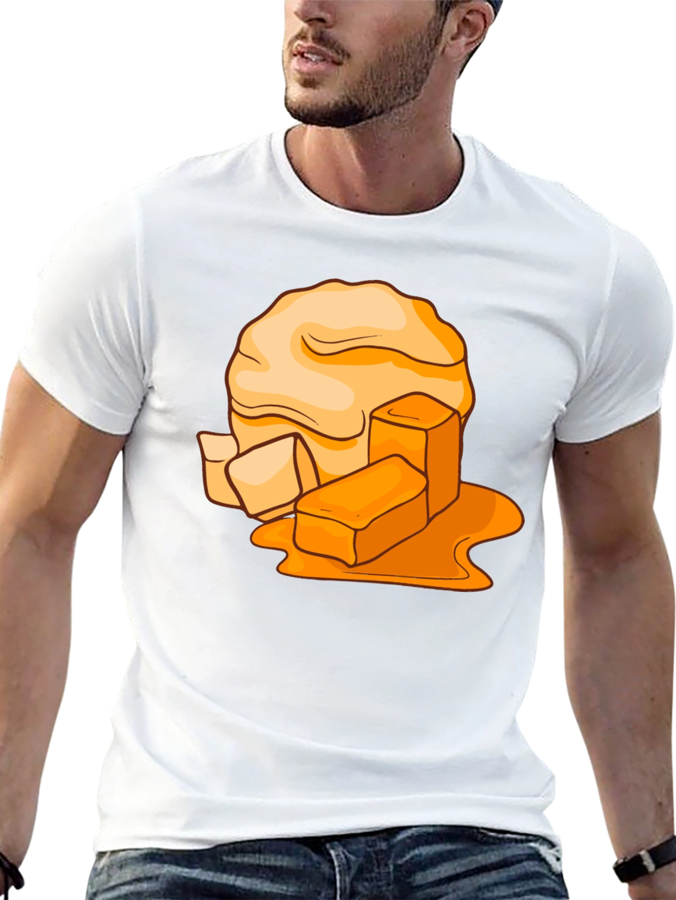 Caramel Candy Graphic Tee - Sweet Treat Design