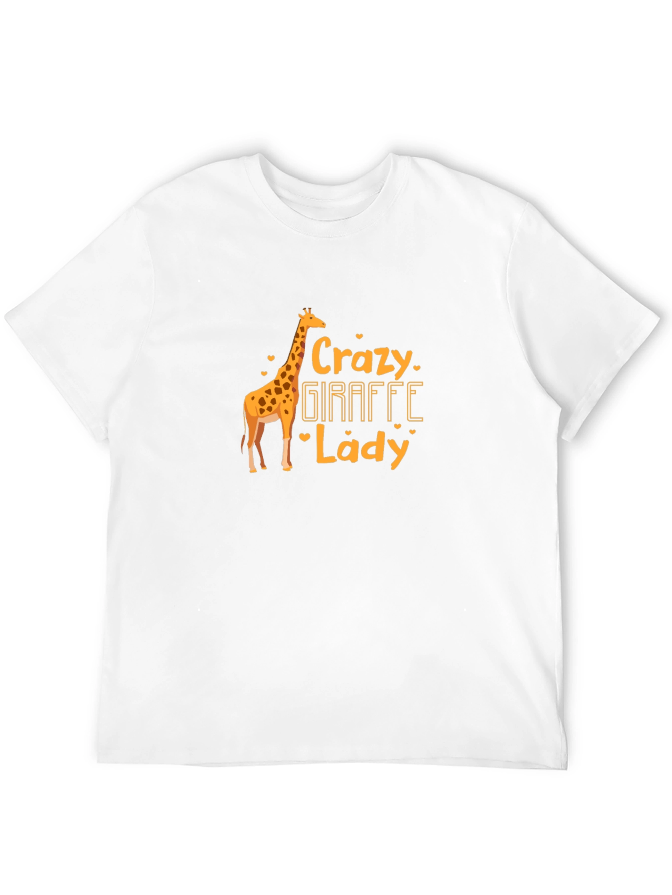 Crazy Giraffe Lady Black T-Shirt