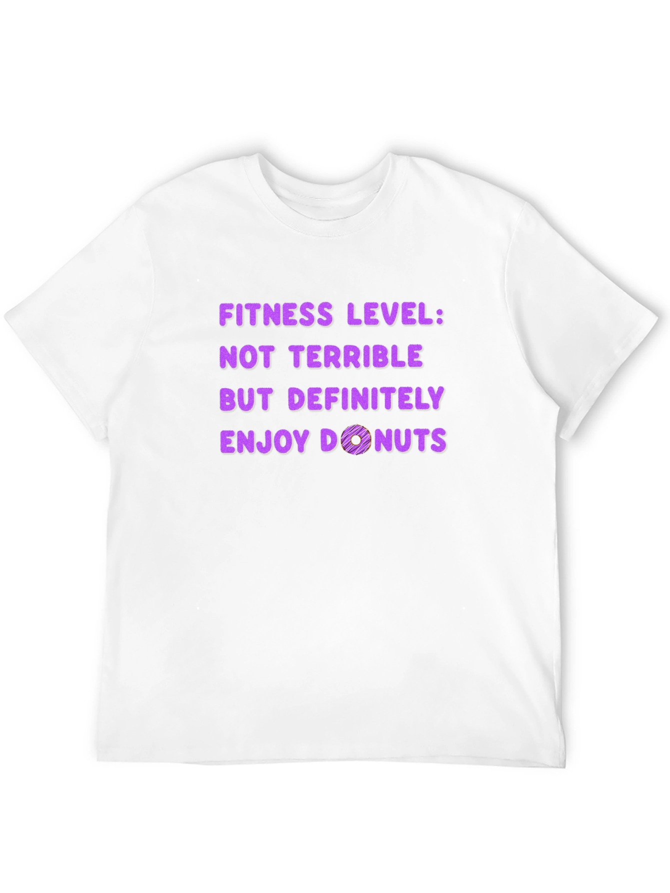 Fitness Level Enjoy Donuts T-Shirt Funny Workout Tee