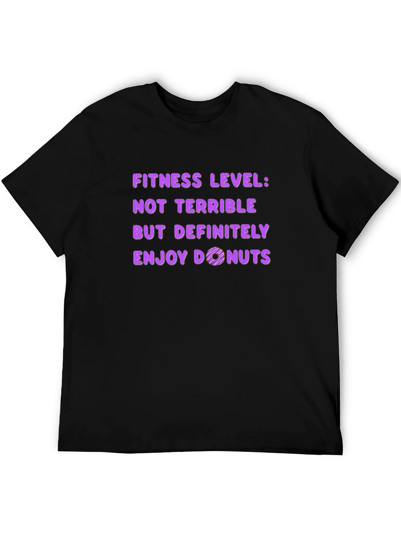 Fitness Level Enjoy Donuts T-Shirt Funny Workout Tee