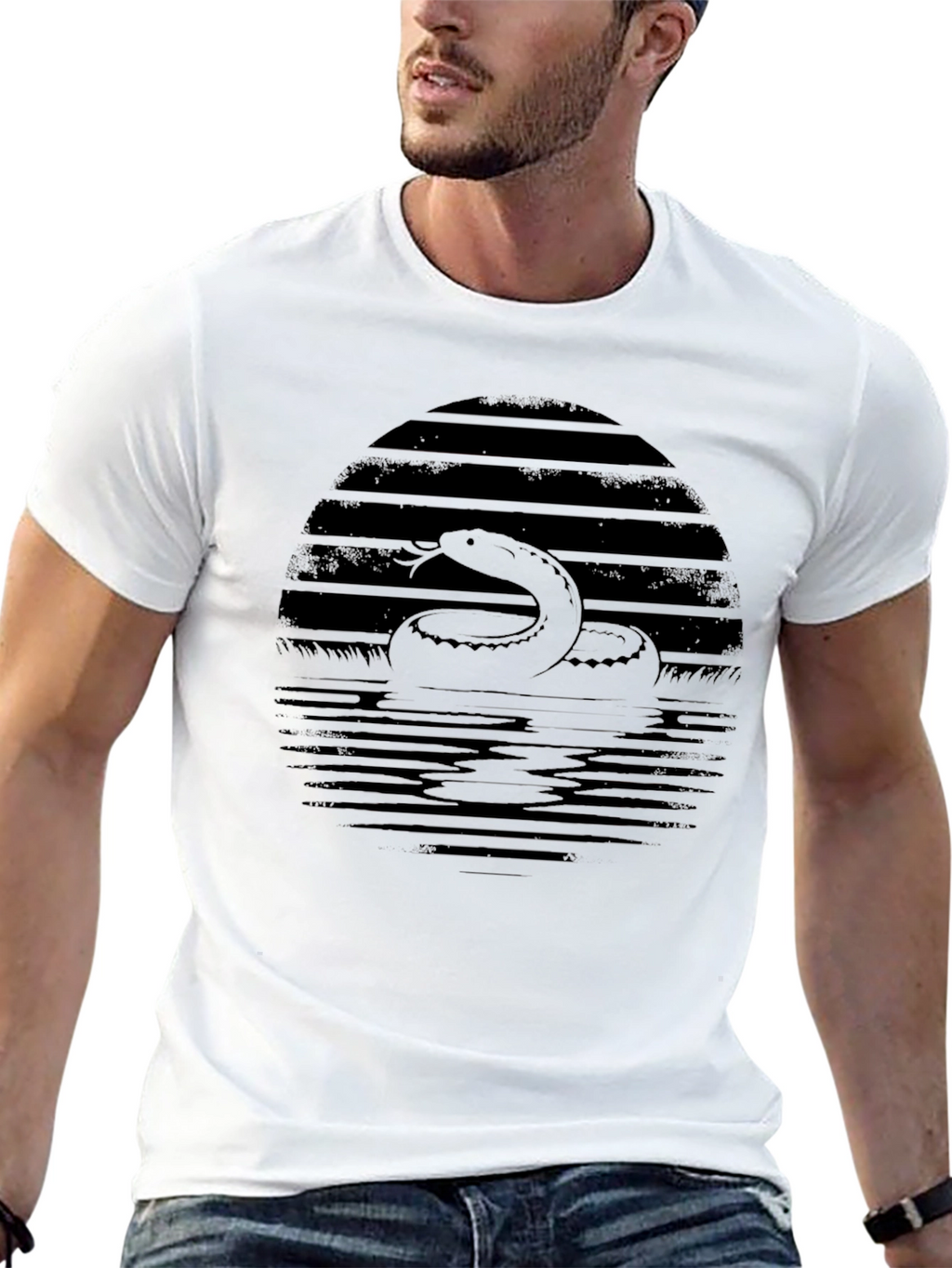 Snake in Sunset Graphic Tee