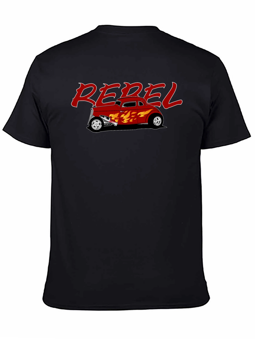 Rebel Hot Rod Flames Graphic T-Shirt