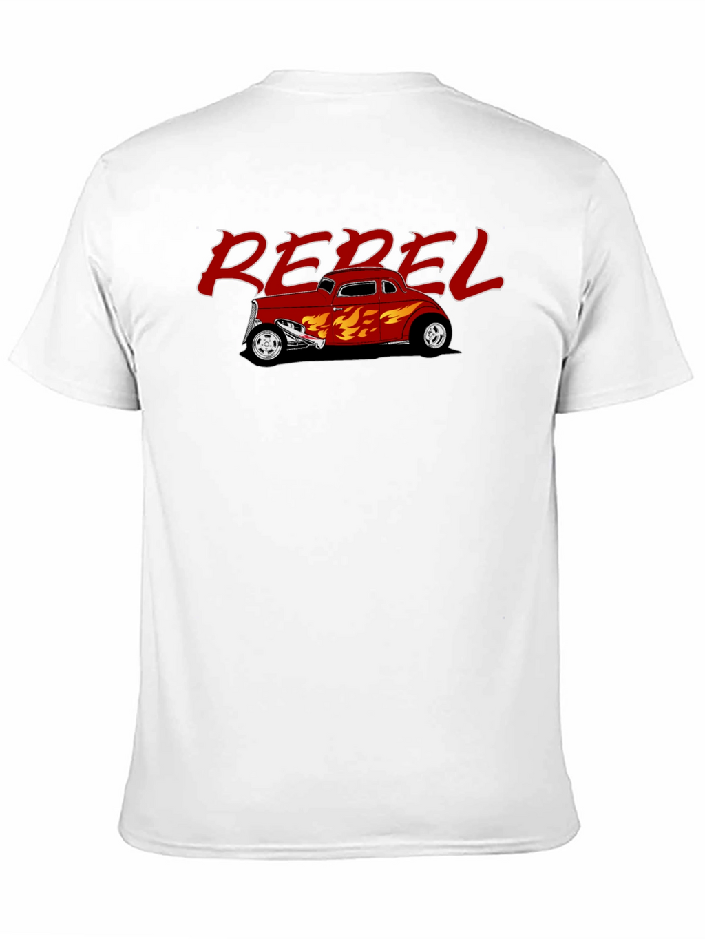 Rebel Hot Rod Flames Graphic T-Shirt