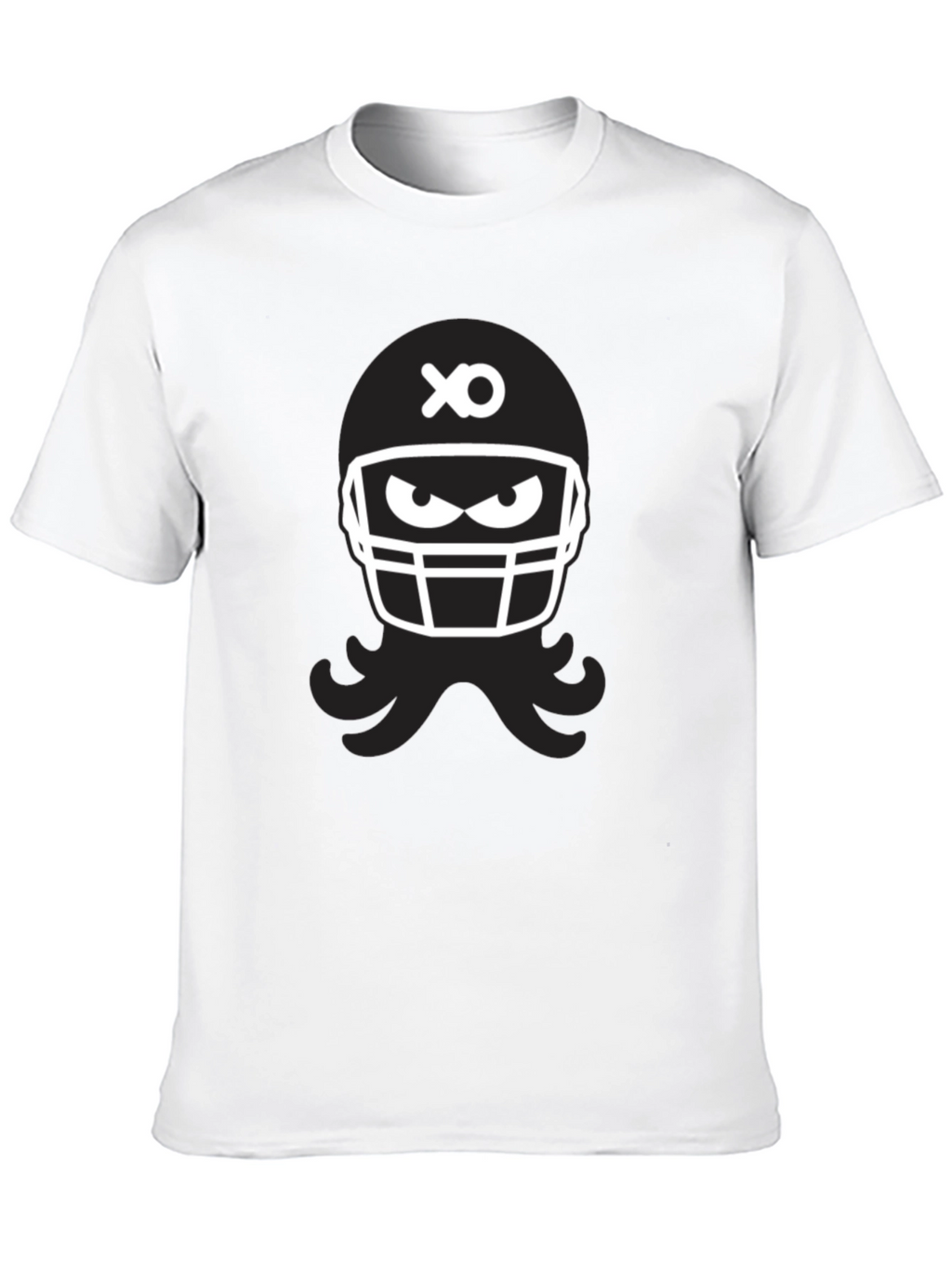 Black Football Helmet Graphic Tee