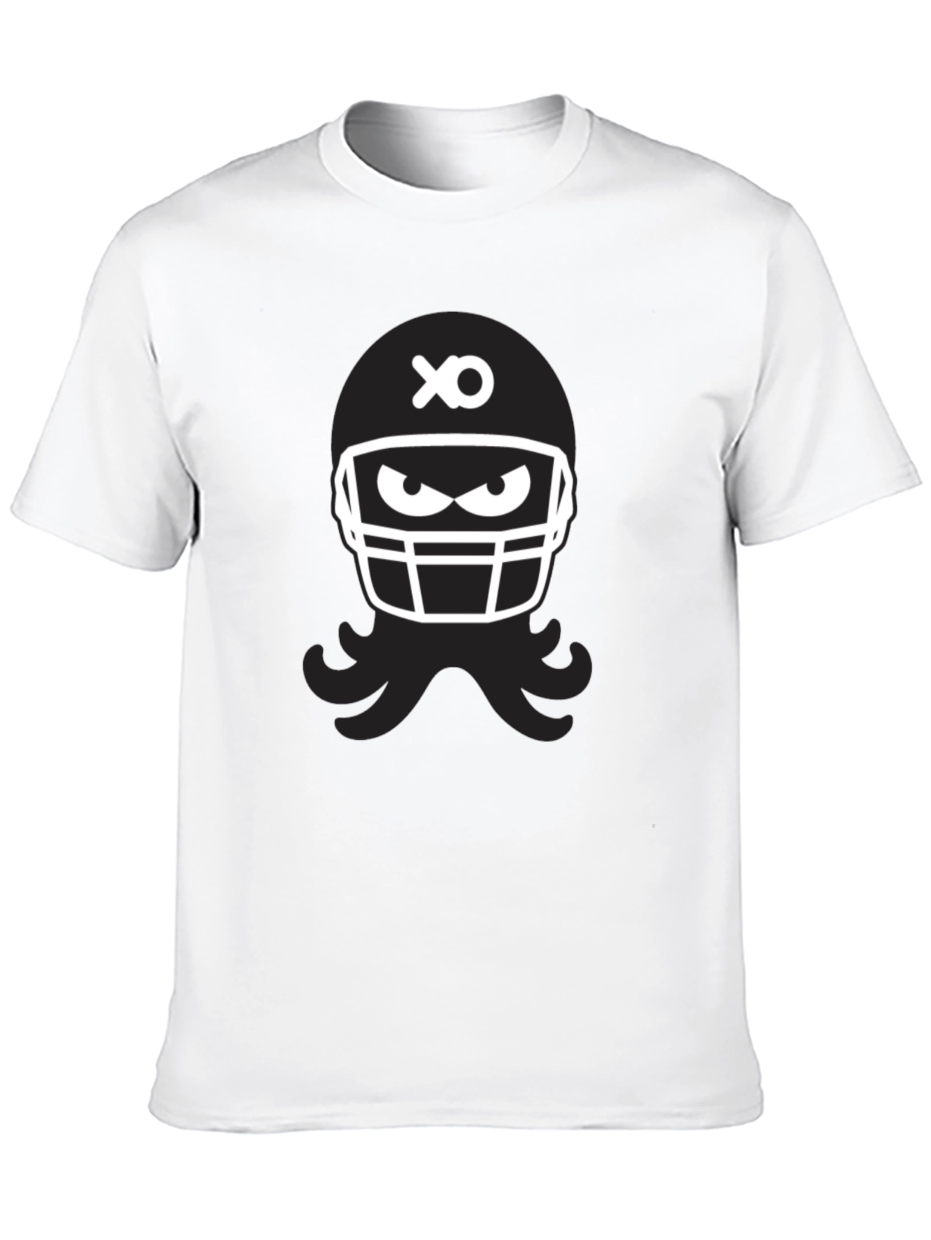 Black Football Helmet Graphic Tee