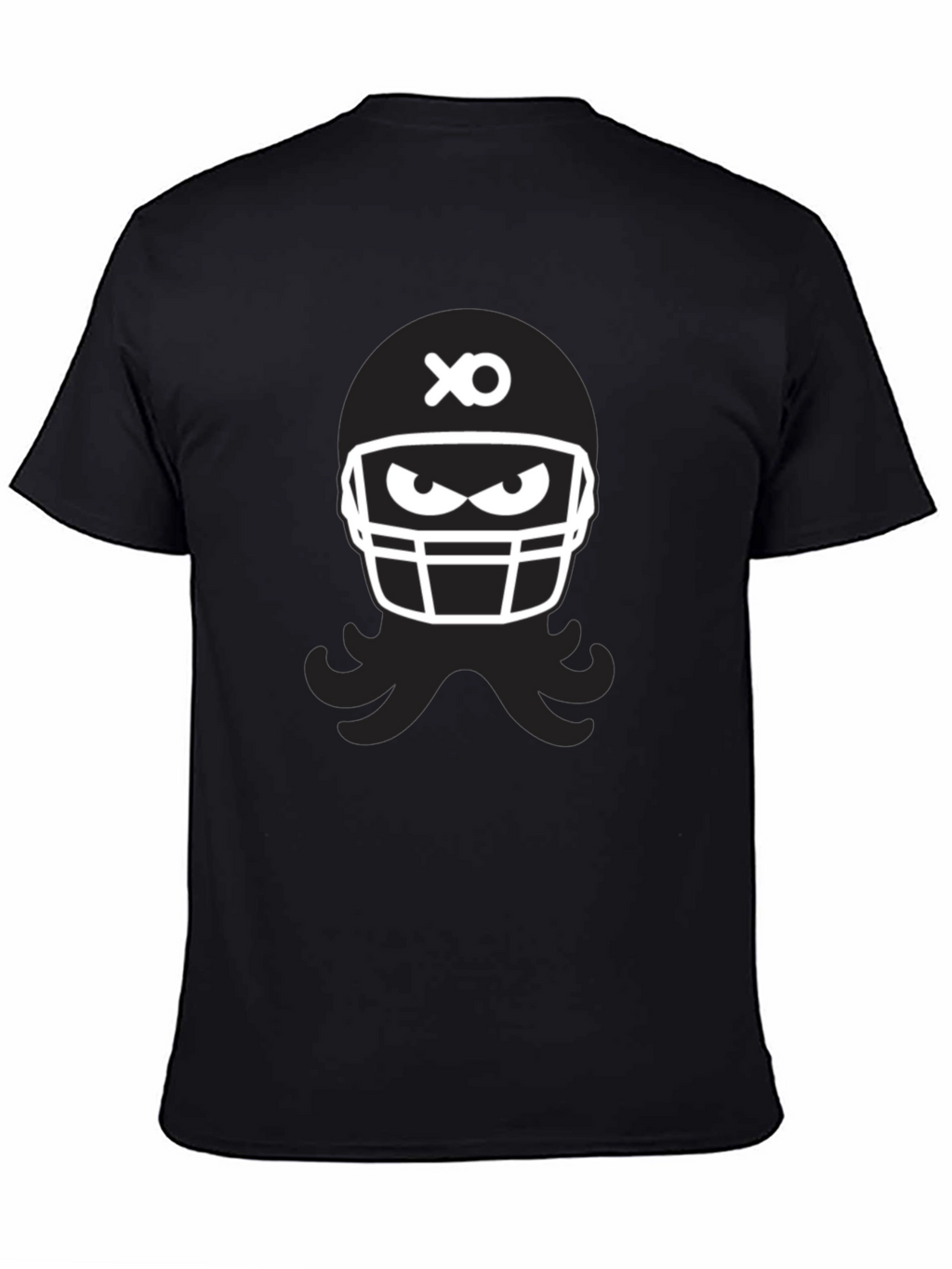 Black Football Helmet Graphic Tee