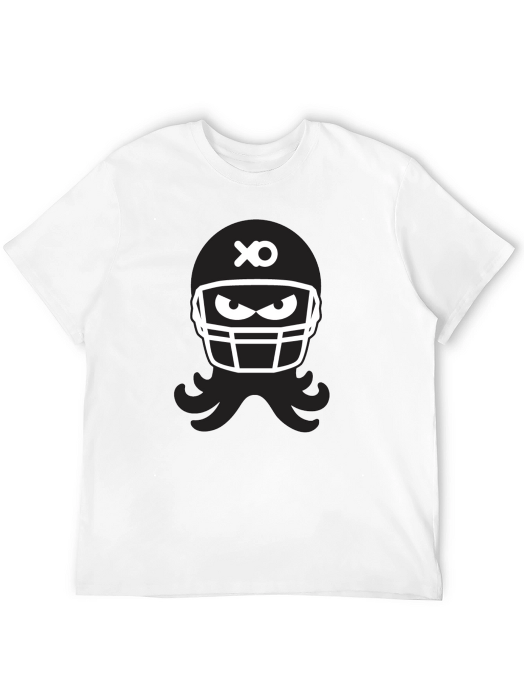 Black Football Helmet Graphic Tee