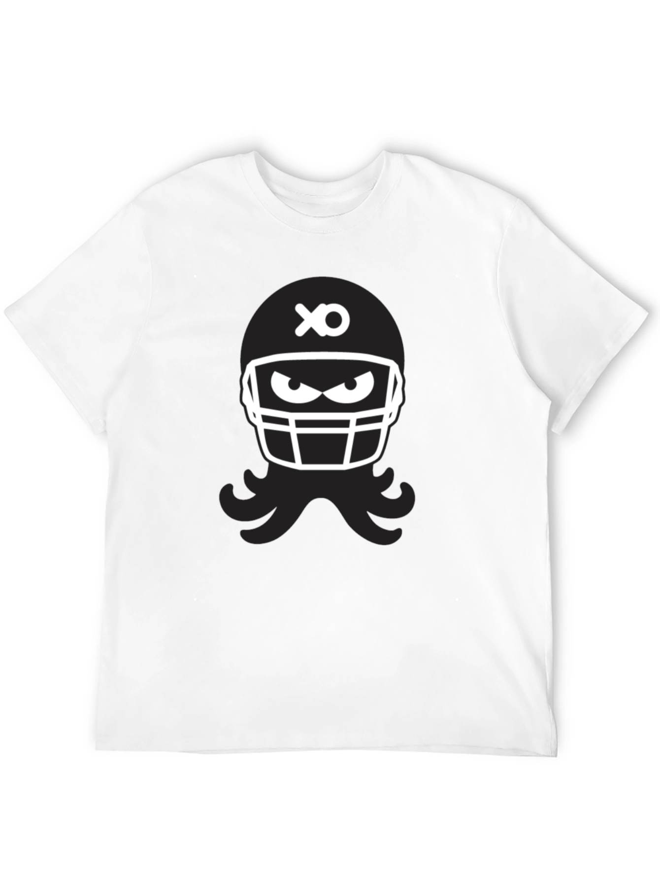 Black Football Helmet Graphic Tee