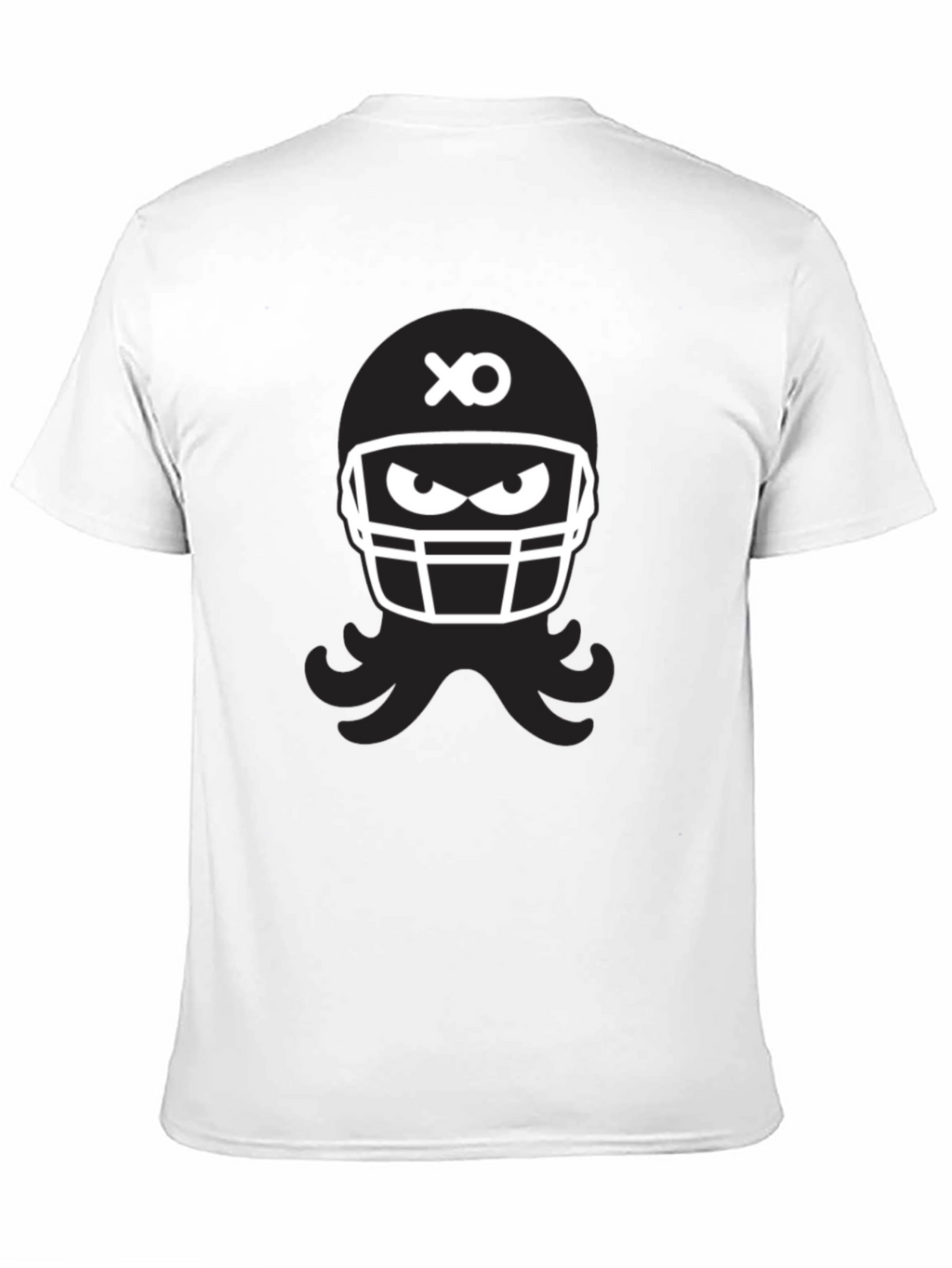 Black Football Helmet Graphic Tee
