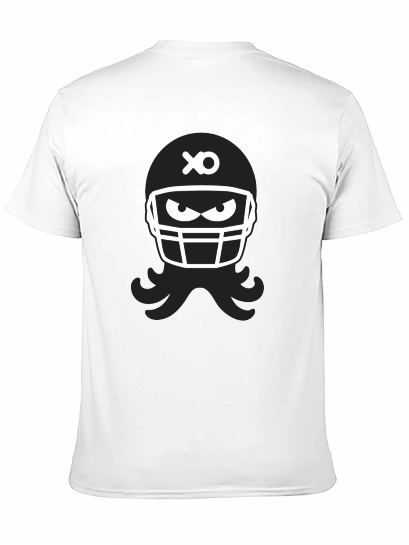 Black Football Helmet Graphic Tee