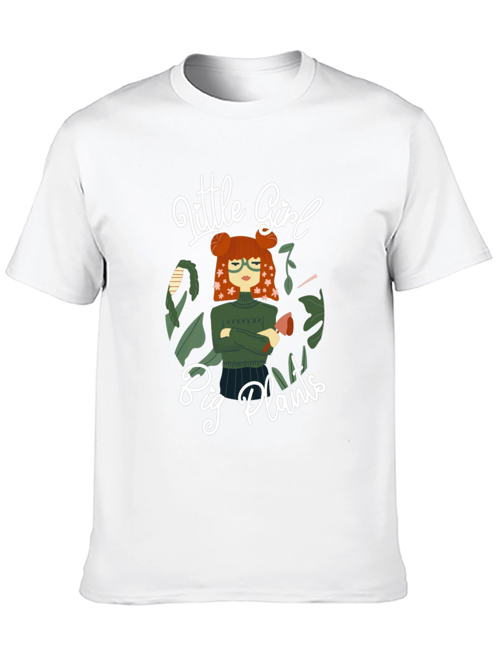 Little Girl Big Plants Graphic Tee