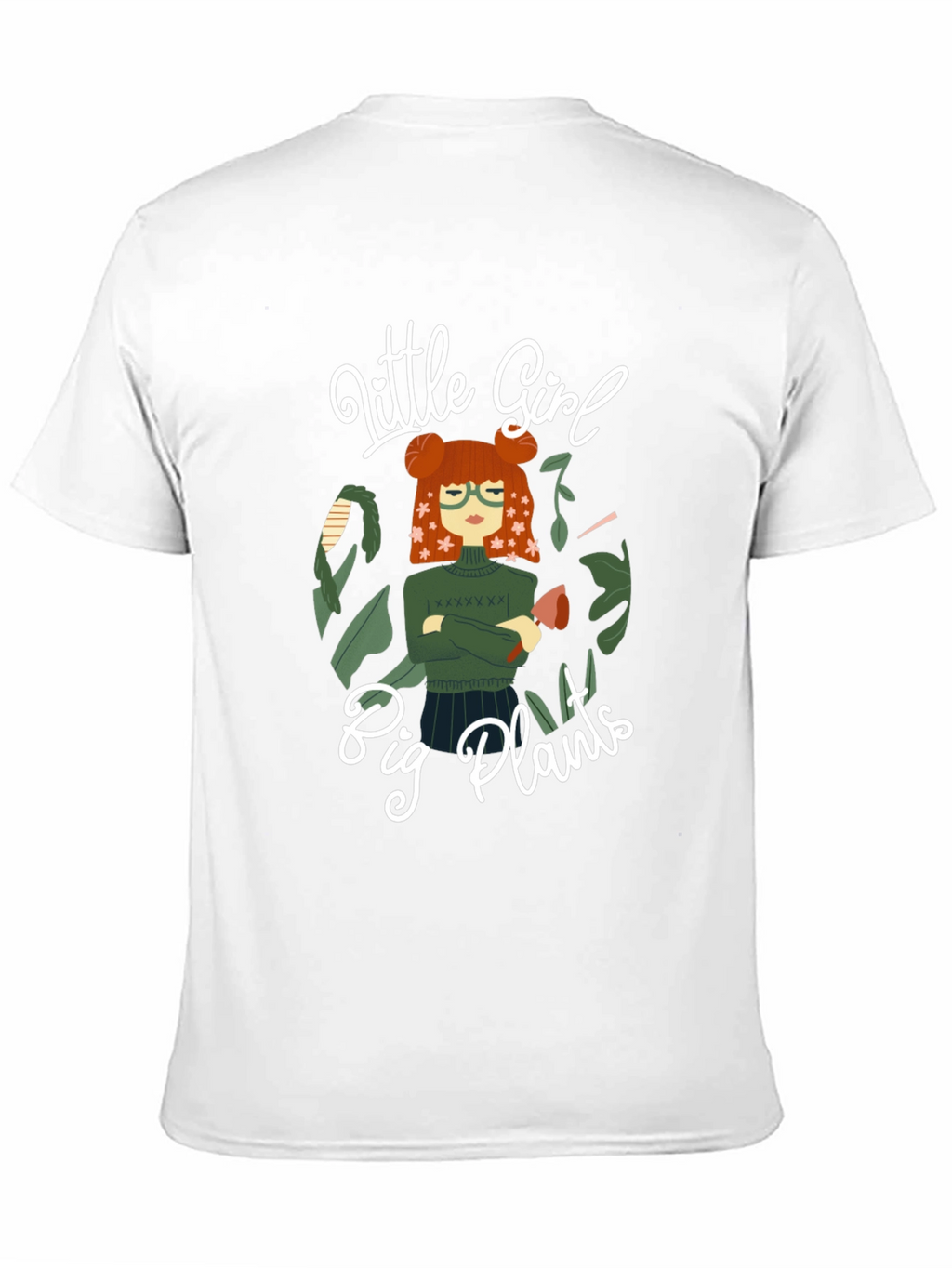 Little Girl Big Plants Graphic Tee