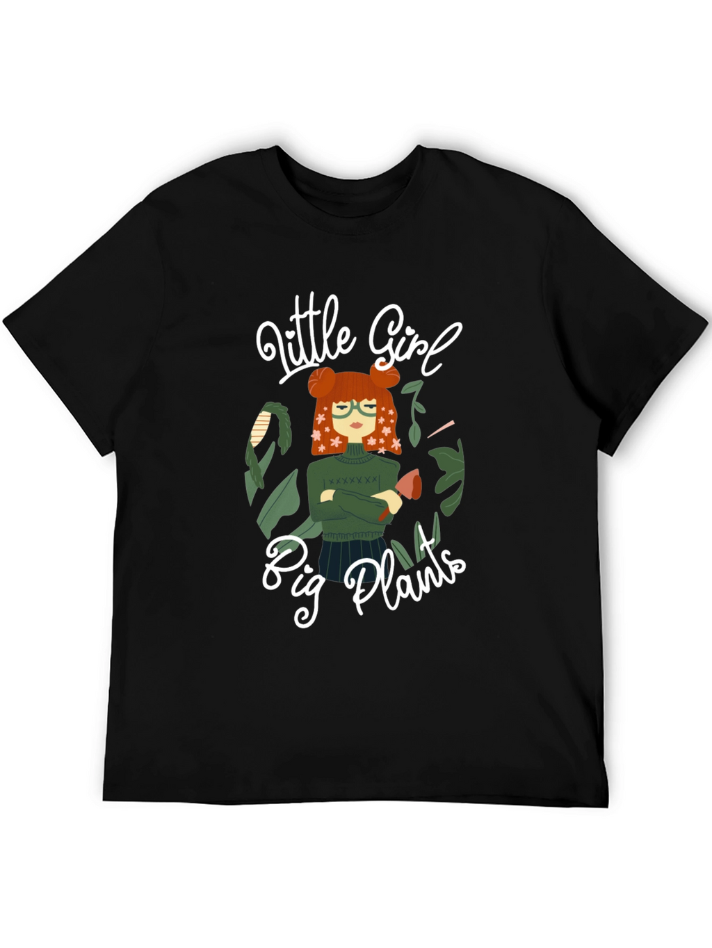 Little Girl Big Plants Graphic Tee