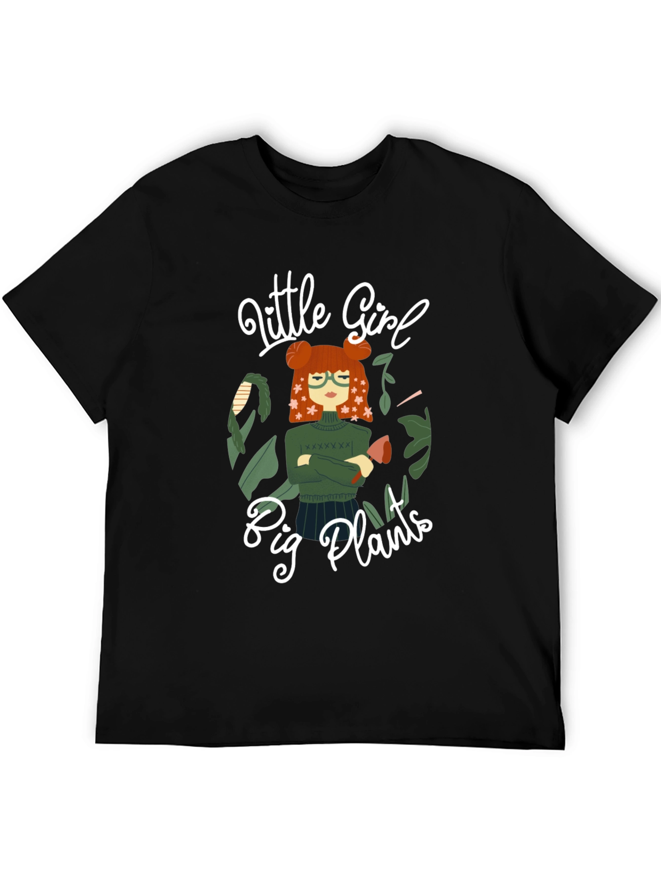 Little Girl Big Plants Graphic Tee