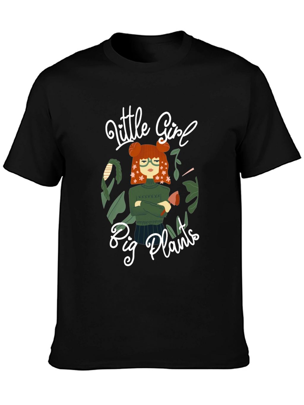 Little Girl Big Plants Graphic Tee