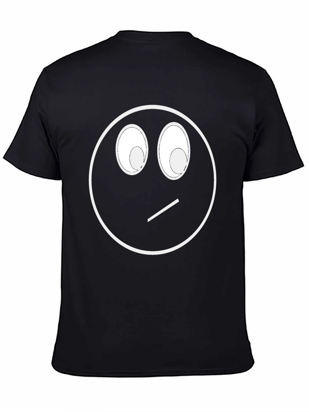 Funny Skeptical Smiley Face Graphic T-Shirt