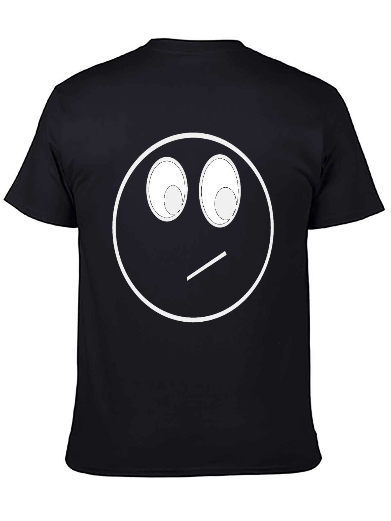 Funny Skeptical Smiley Face Graphic T-Shirt