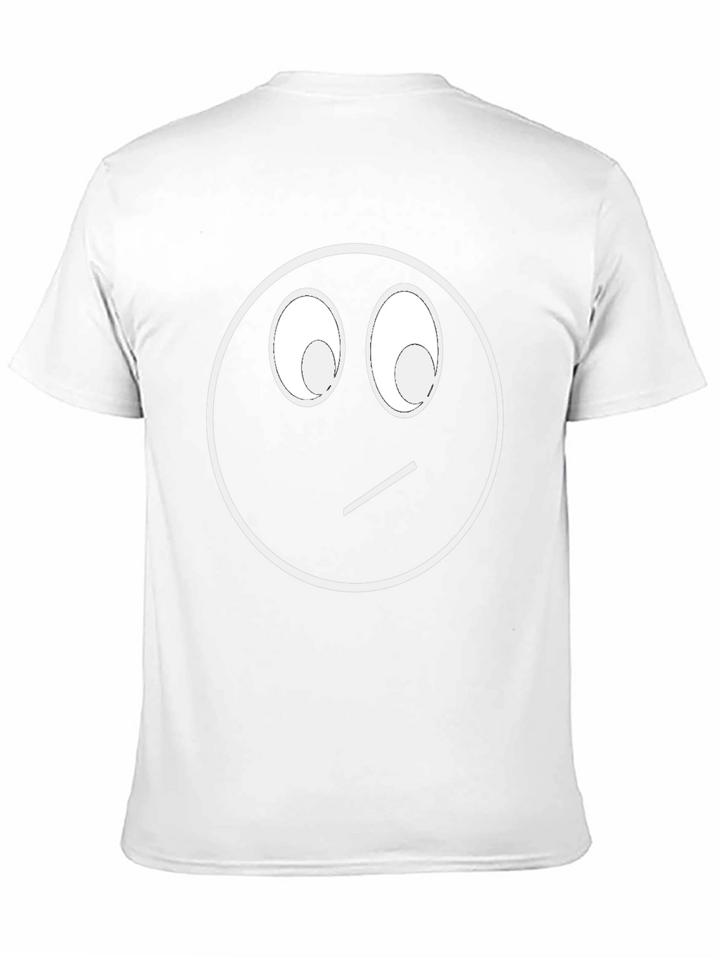 Funny Skeptical Smiley Face Graphic T-Shirt