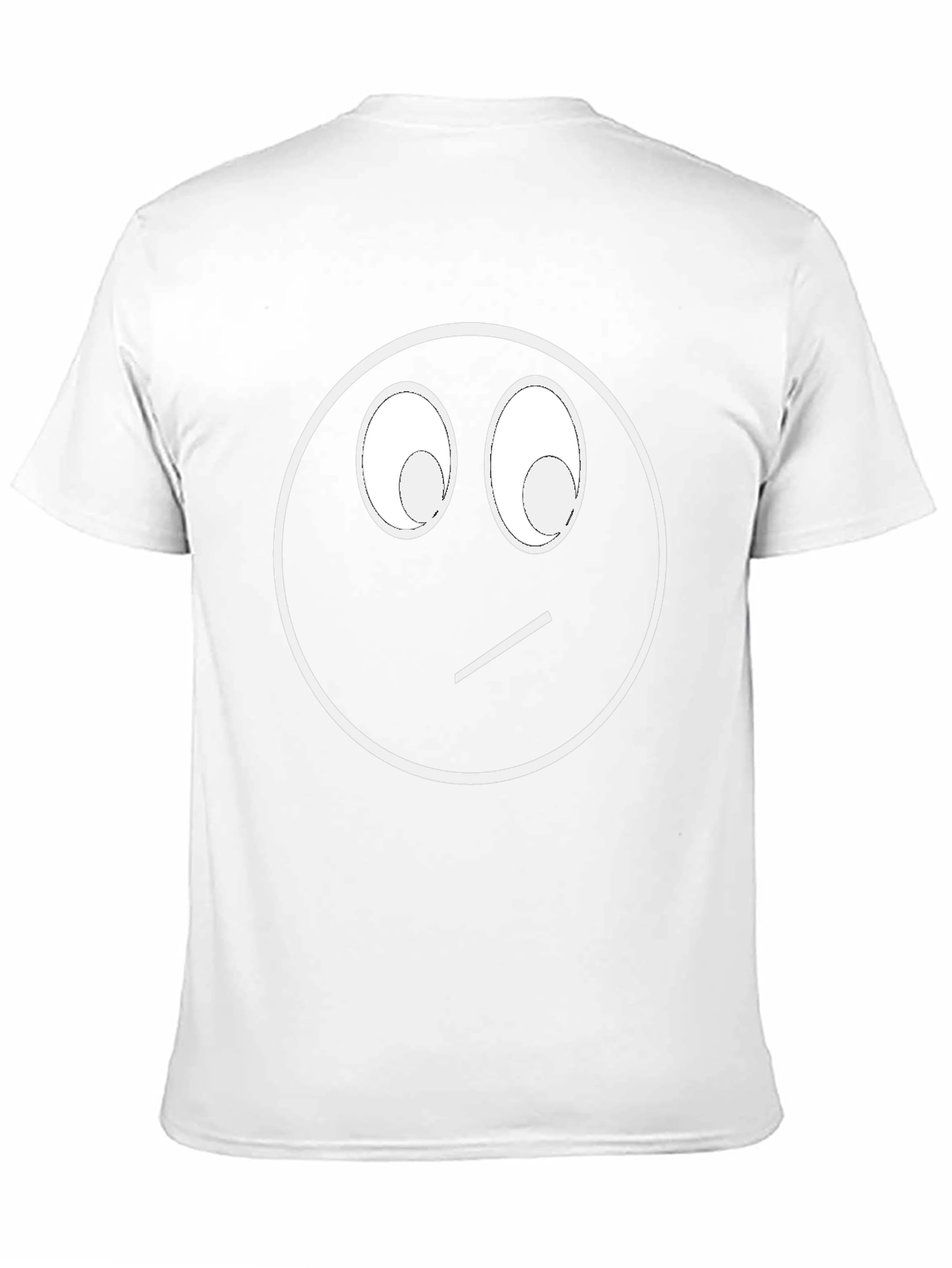 Funny Skeptical Smiley Face Graphic T-Shirt