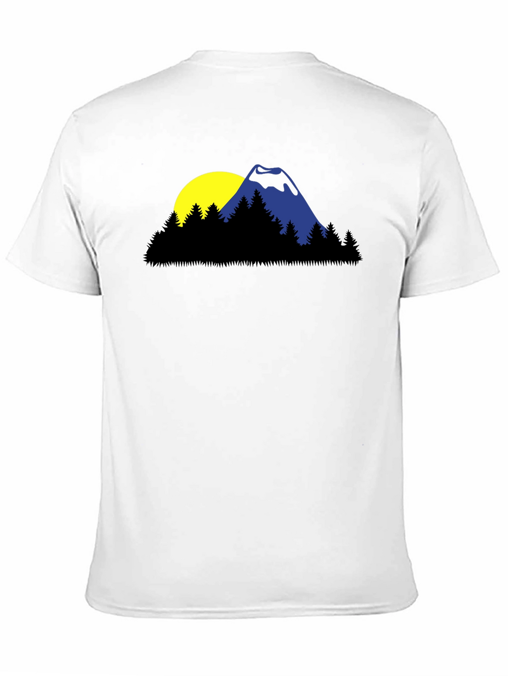 Mountain Sunset Graphic Tee - Black Cotton Blend Shirt