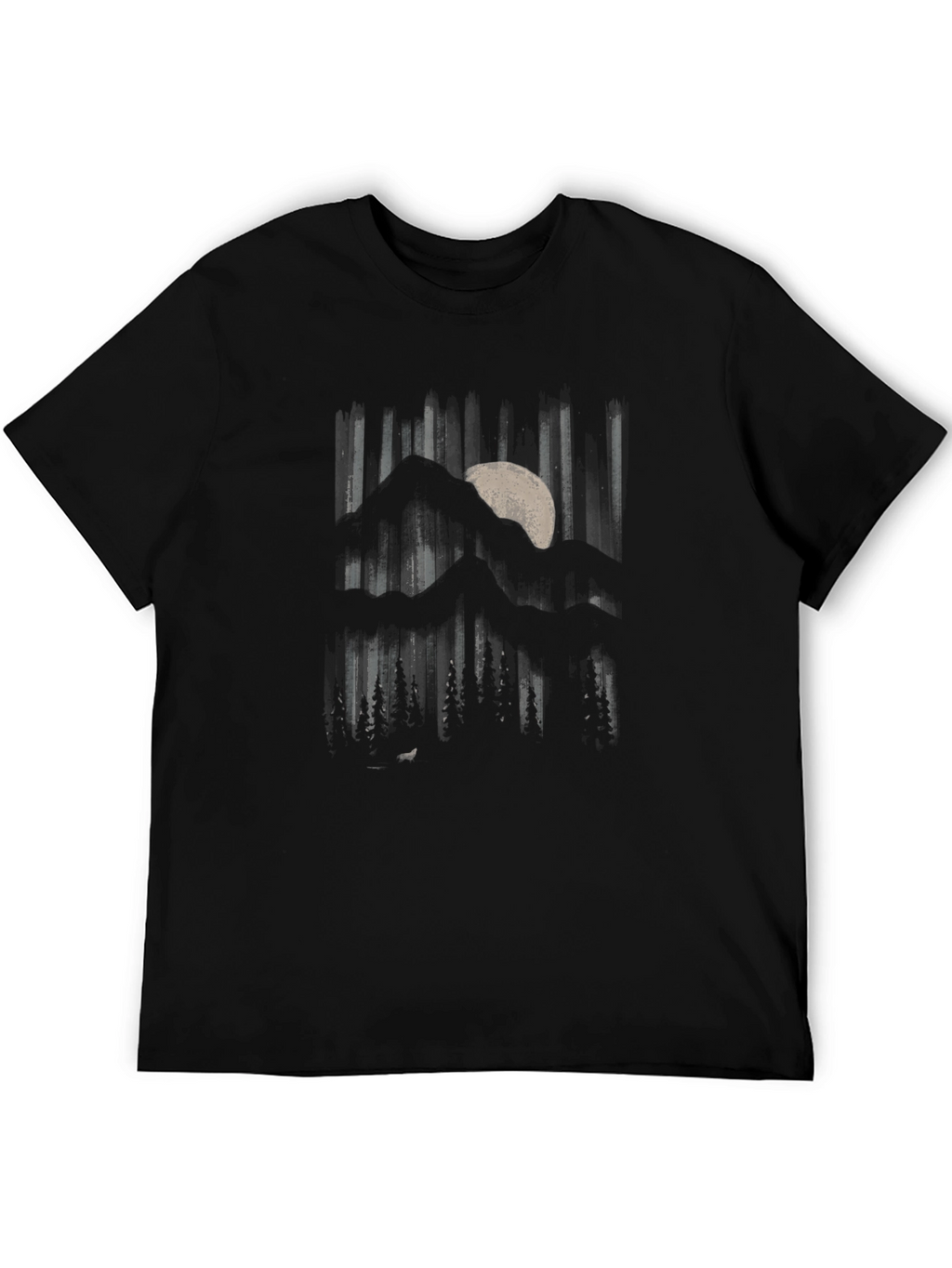 Mountain Moon Graphic Black T-Shirt