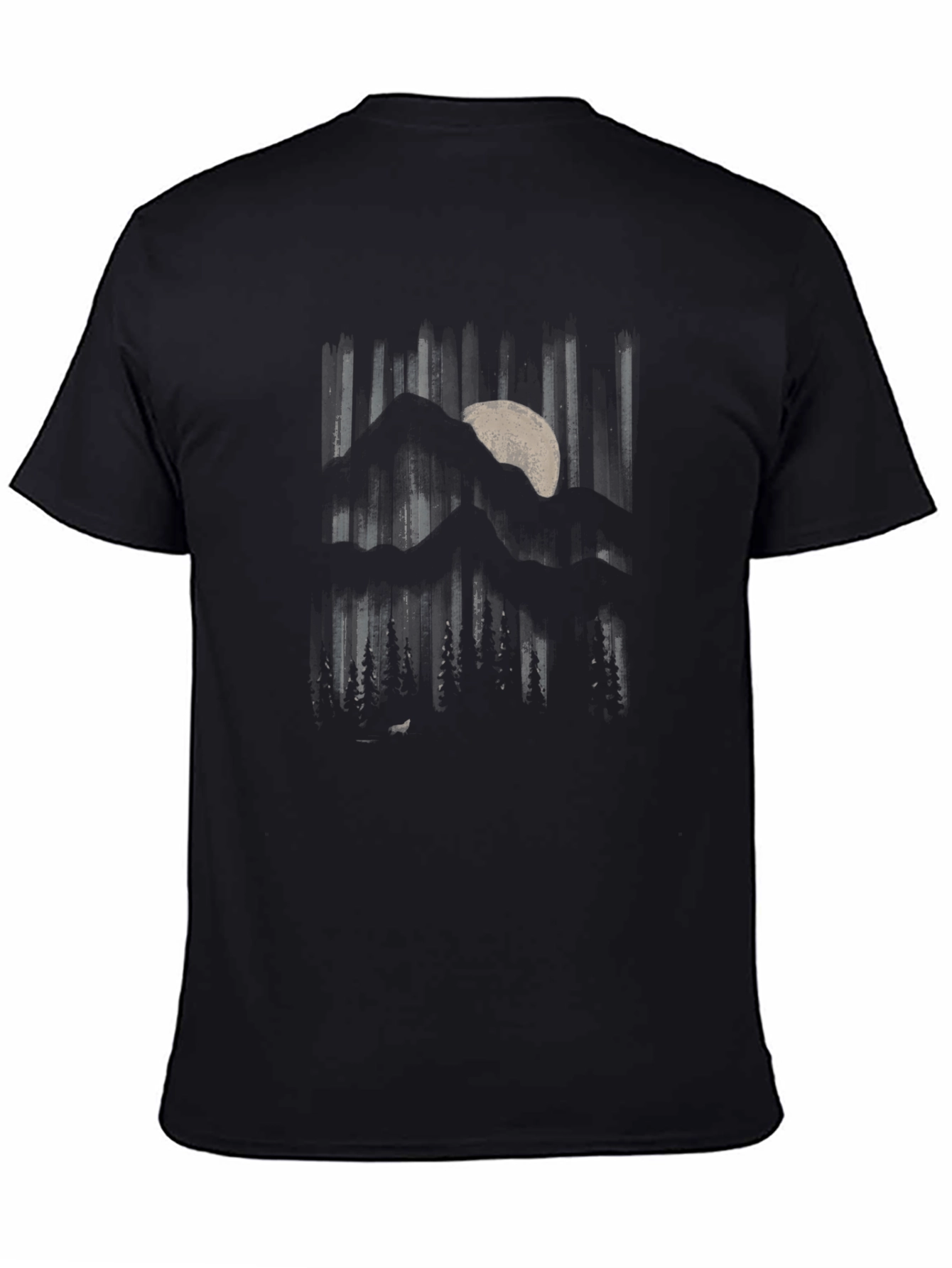 Mountain Moon Graphic Black T-Shirt