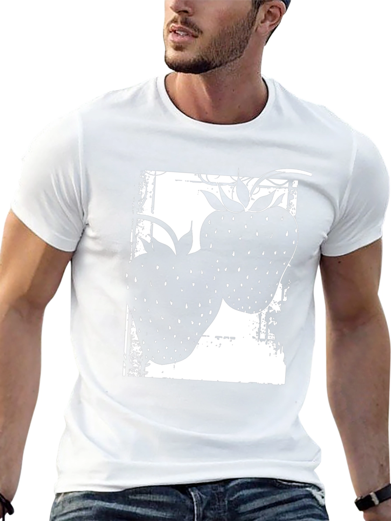 Strawberry Graphic Tee - Black Unisex T-Shirt