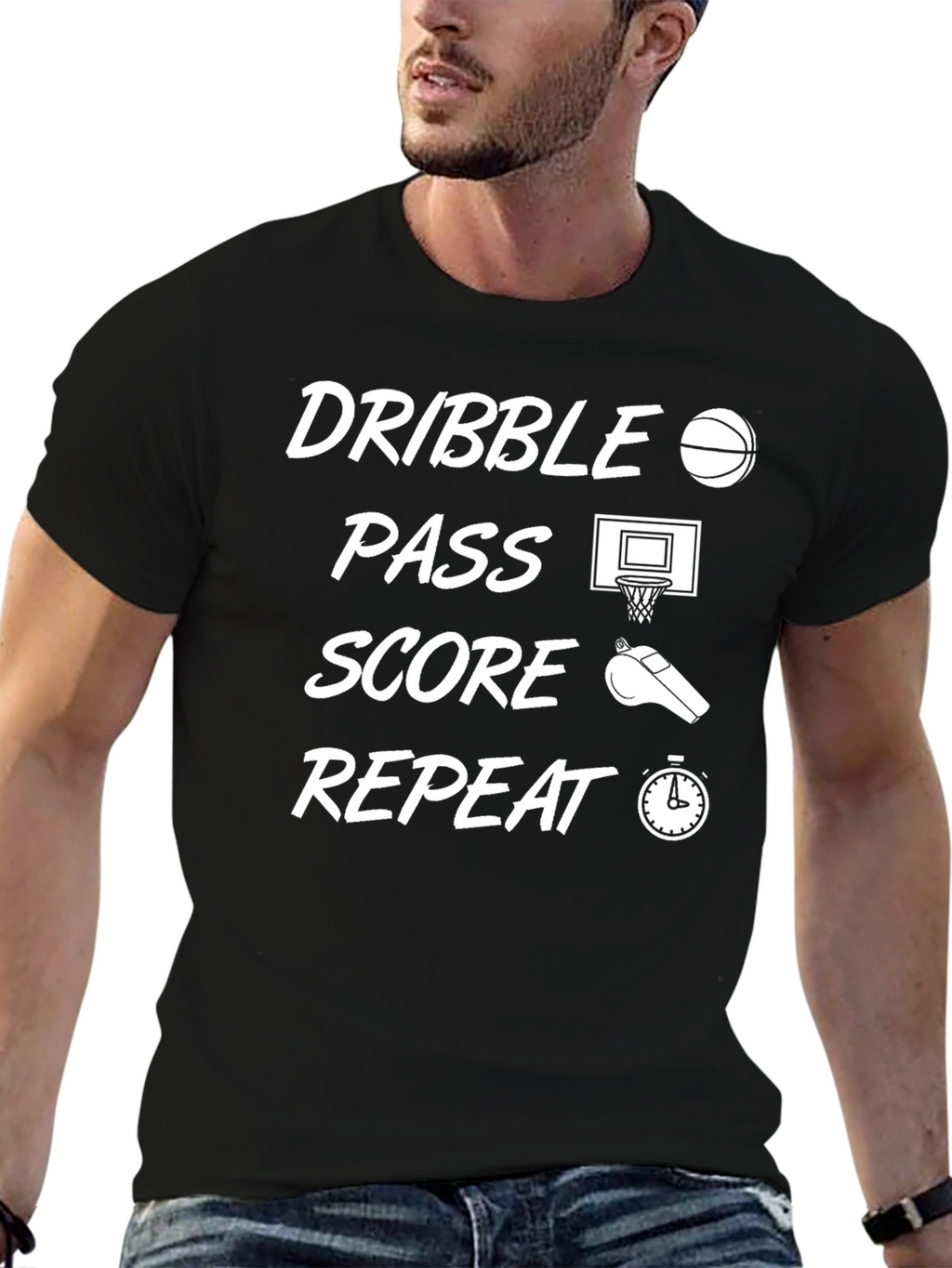 Dribble Pass Score Repeat Graphic T-Shirt