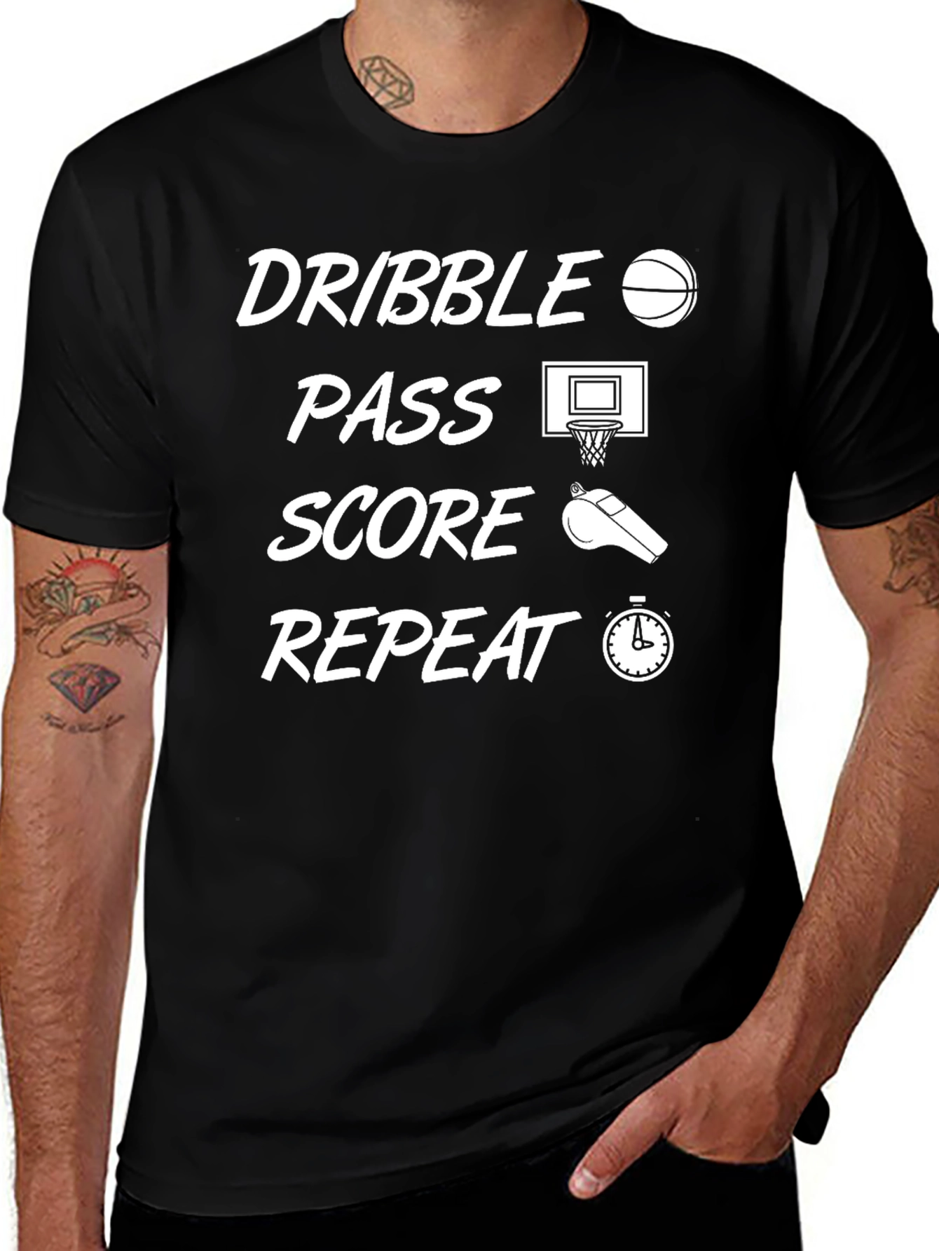 Dribble Pass Score Repeat Graphic T-Shirt