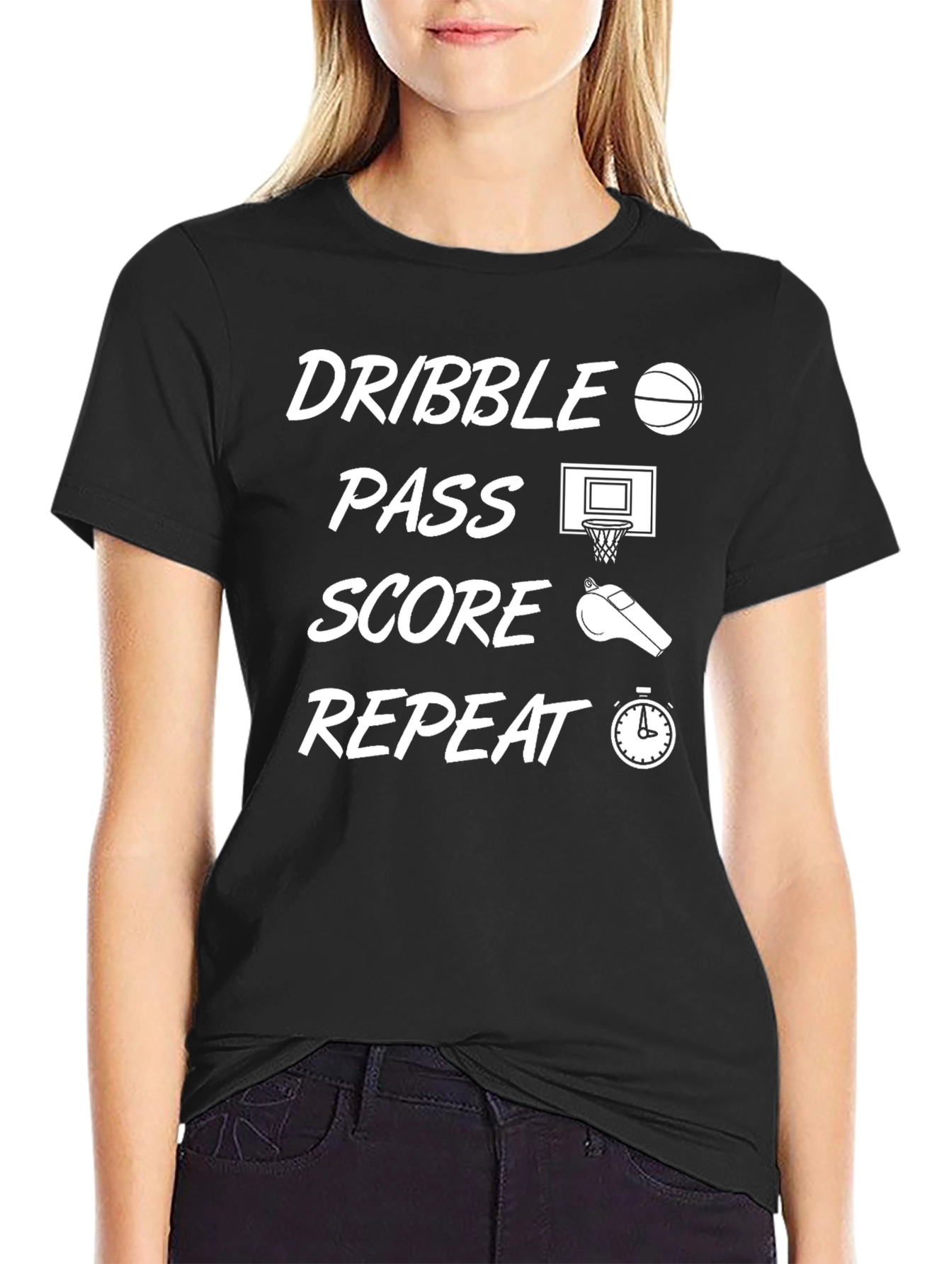 Dribble Pass Score Repeat Graphic T-Shirt