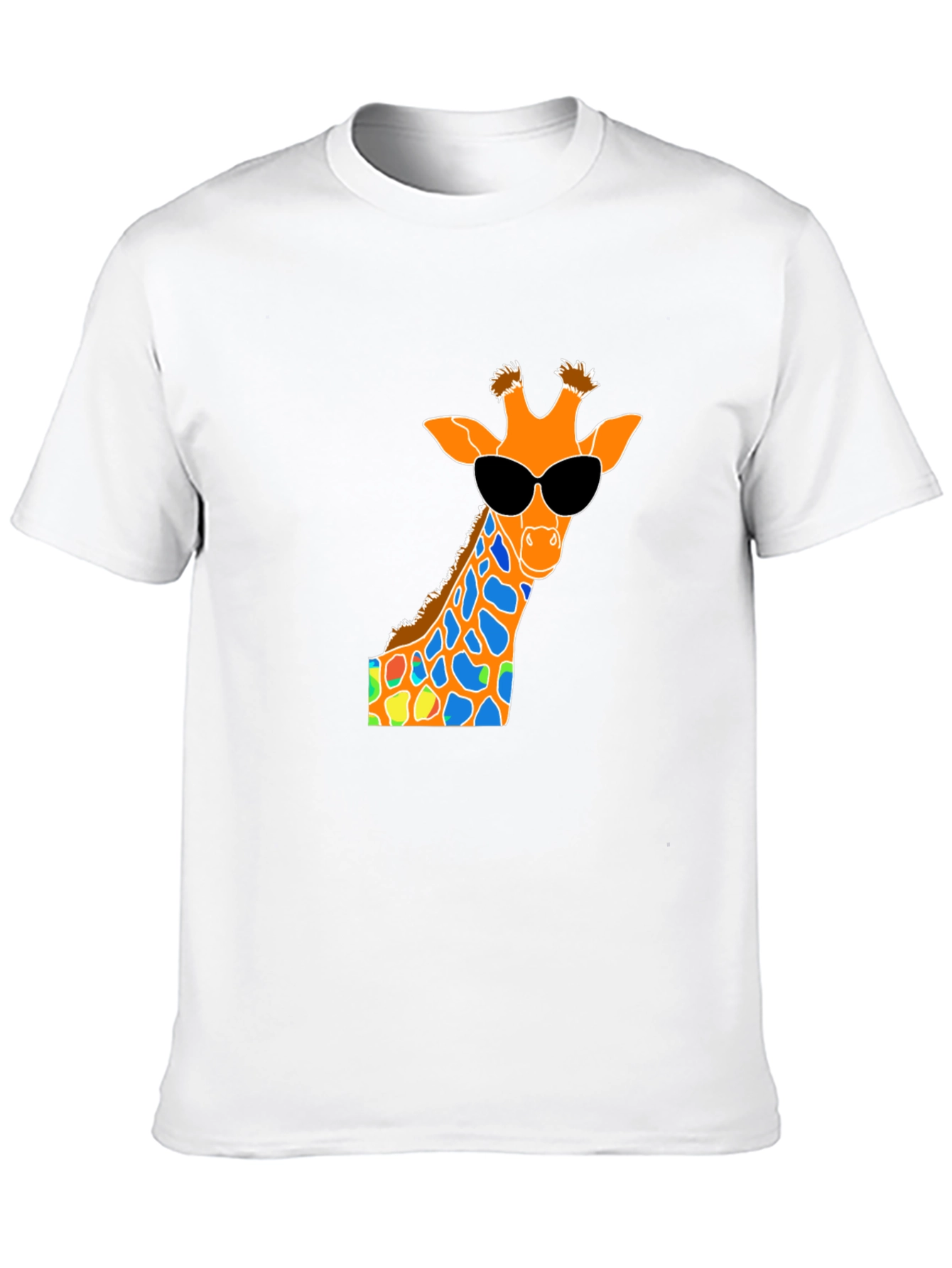 Cool Giraffe Graphic Tee - Black Cotton T-Shirt