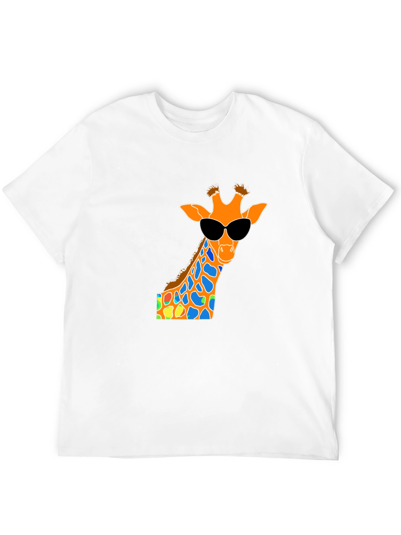 Cool Giraffe Graphic Tee - Black Cotton T-Shirt