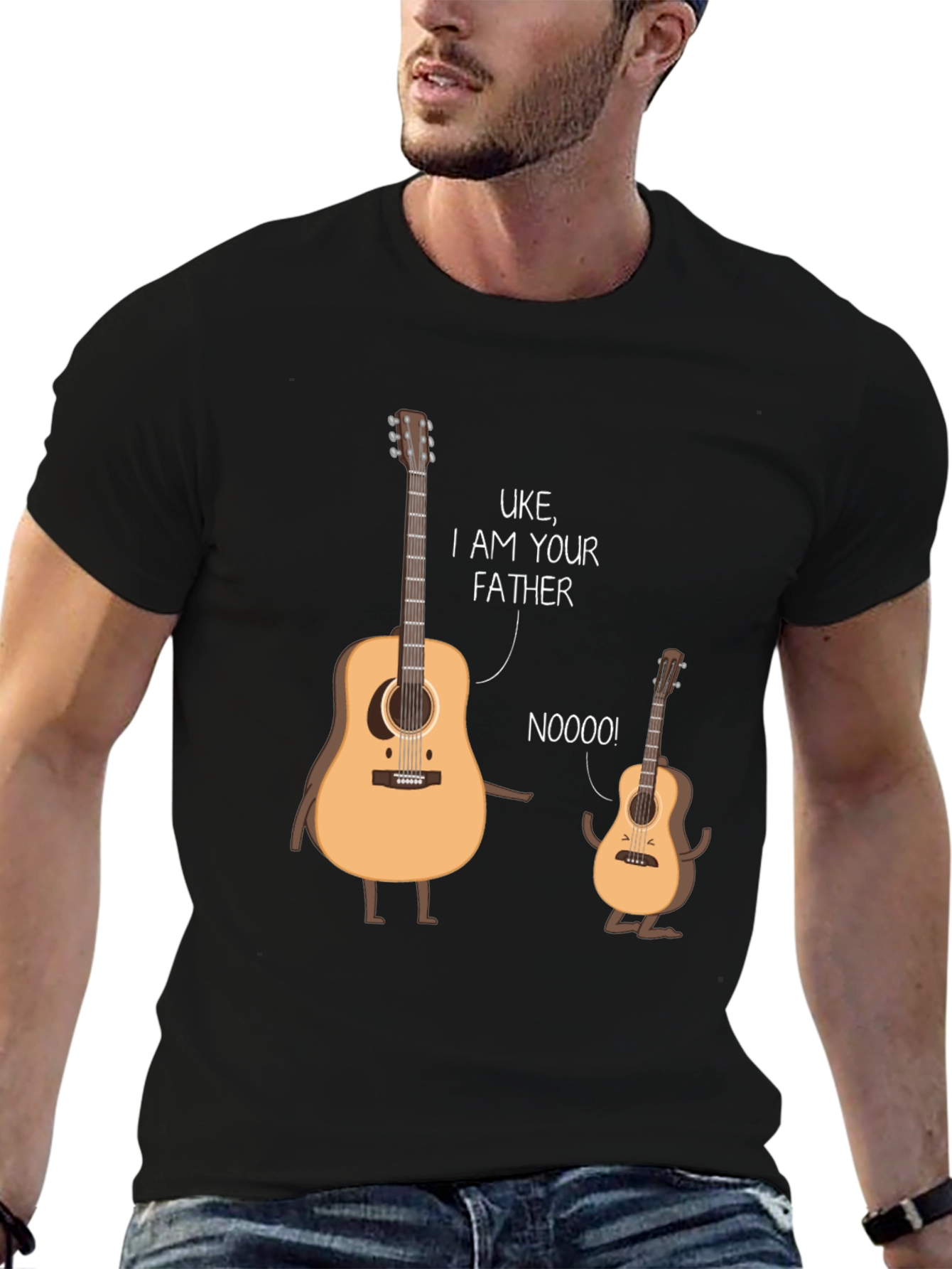 Uke I Am Your Father Black T-Shirt