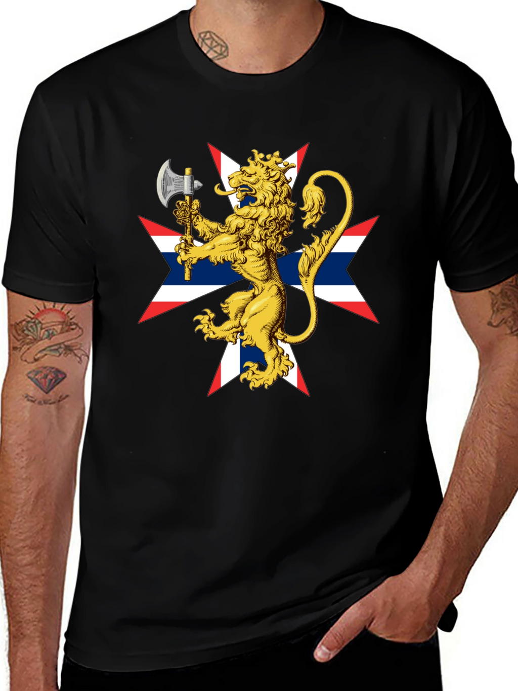 Lion Rampant Axe Black T-Shirt