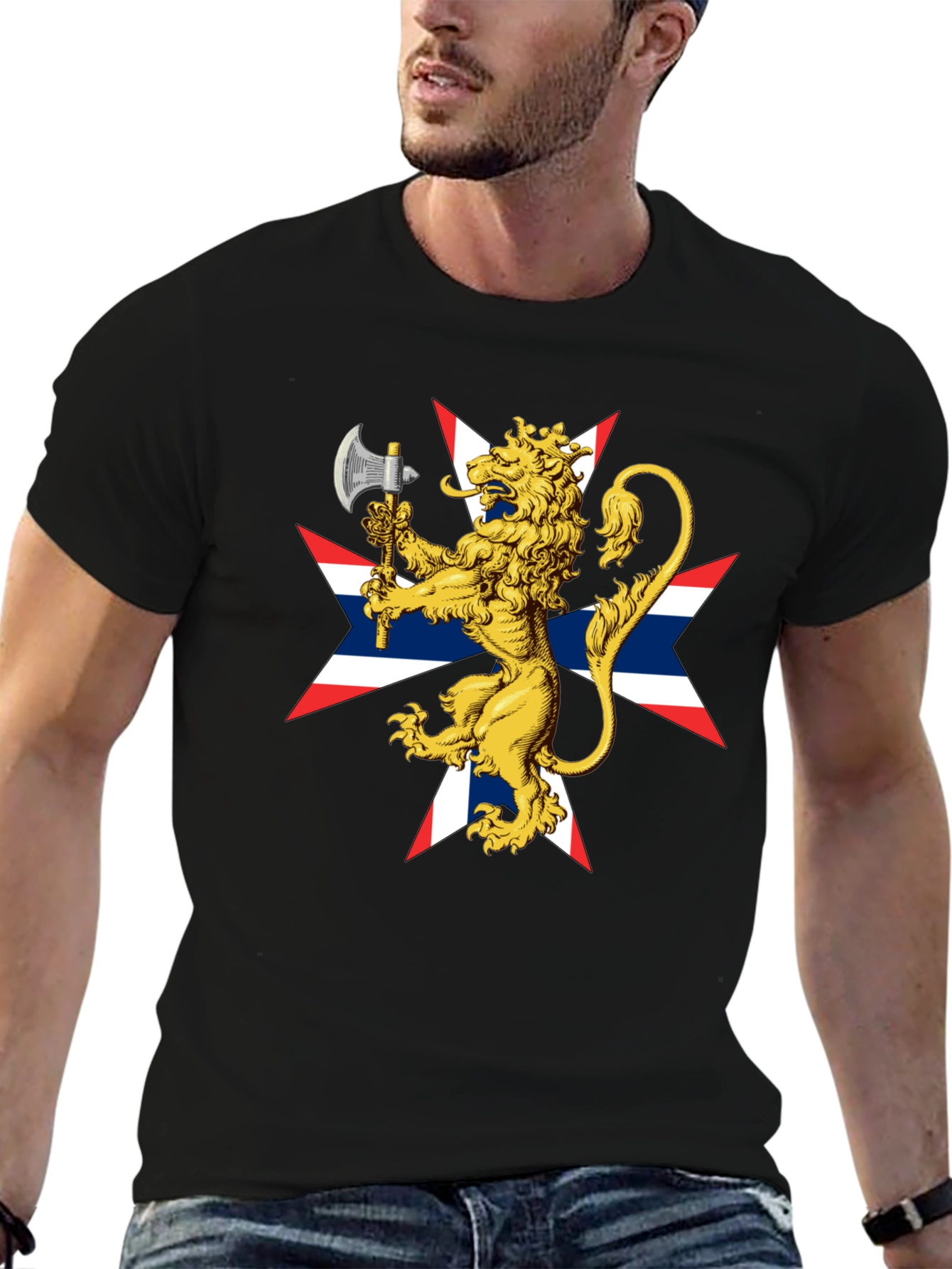 Lion Rampant Axe Black T-Shirt