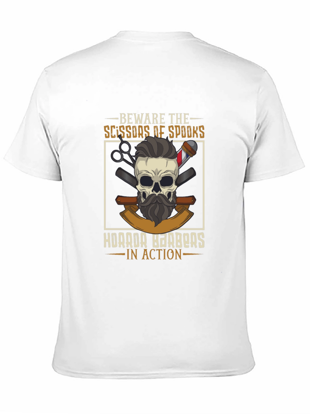 Beware The Scissors of Spooks Barber T-Shirt
