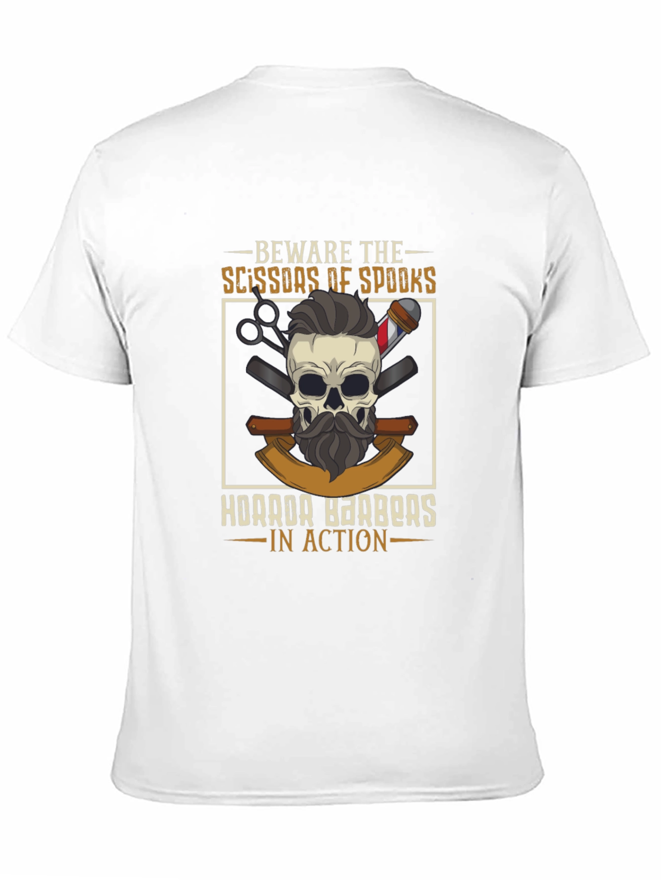 Beware The Scissors of Spooks Barber T-Shirt