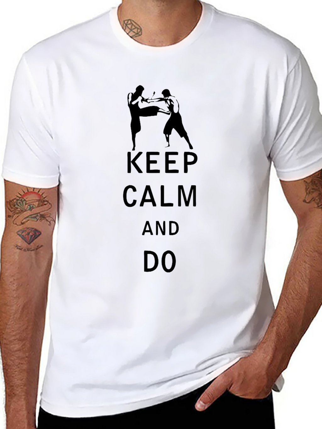 Keep Calm and Do Muay Thai Black T-Shirt