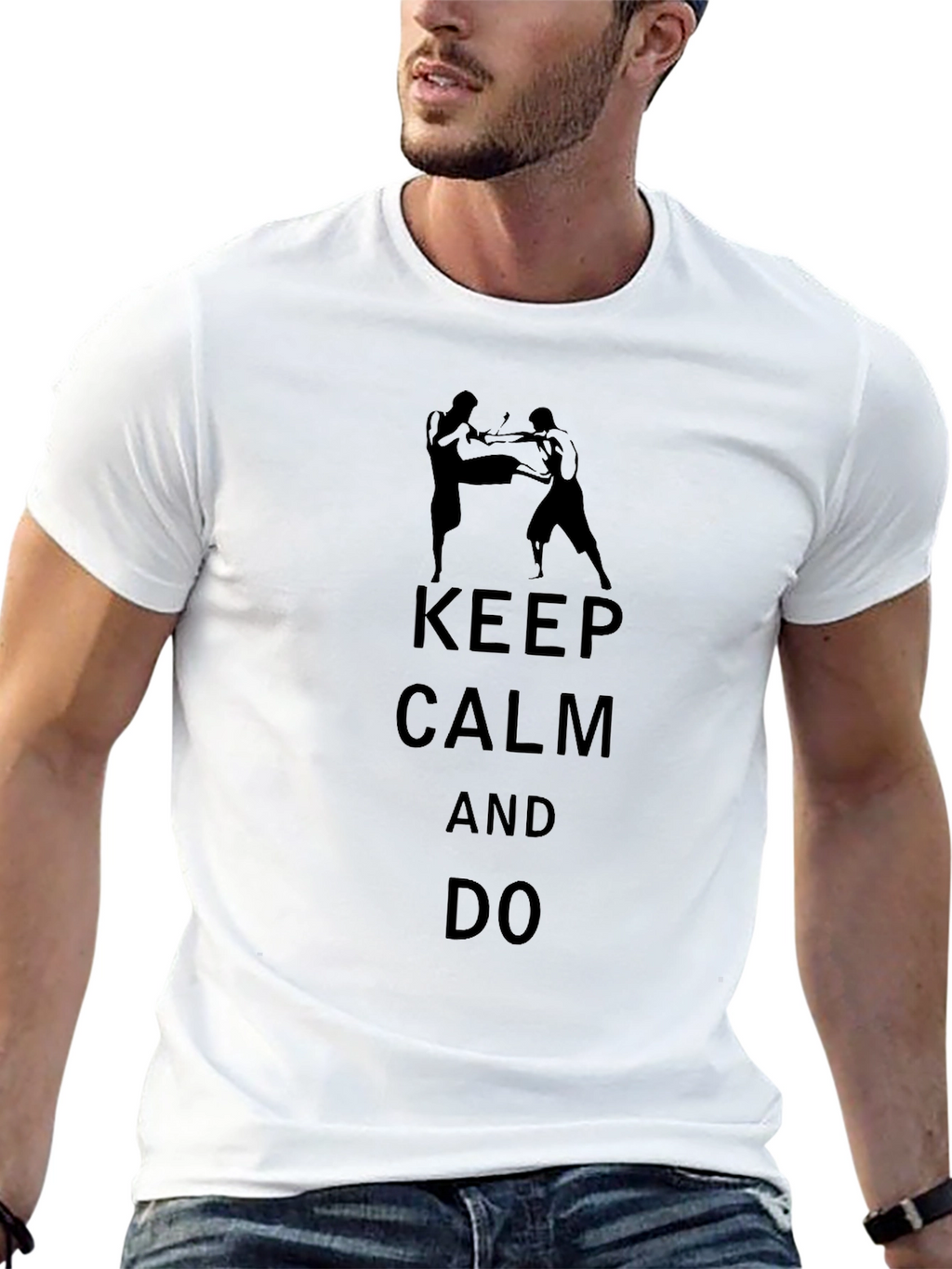Keep Calm and Do Muay Thai Black T-Shirt